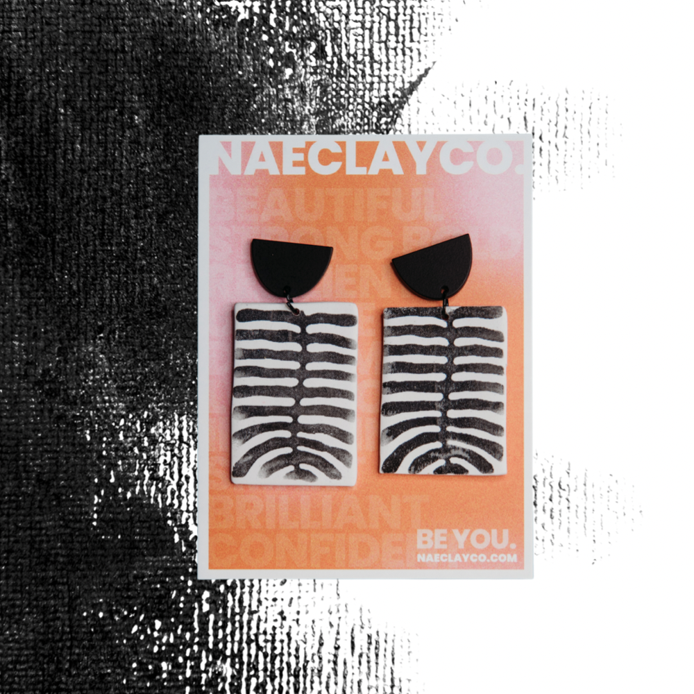 Inked Up Botanical Statement Earrings