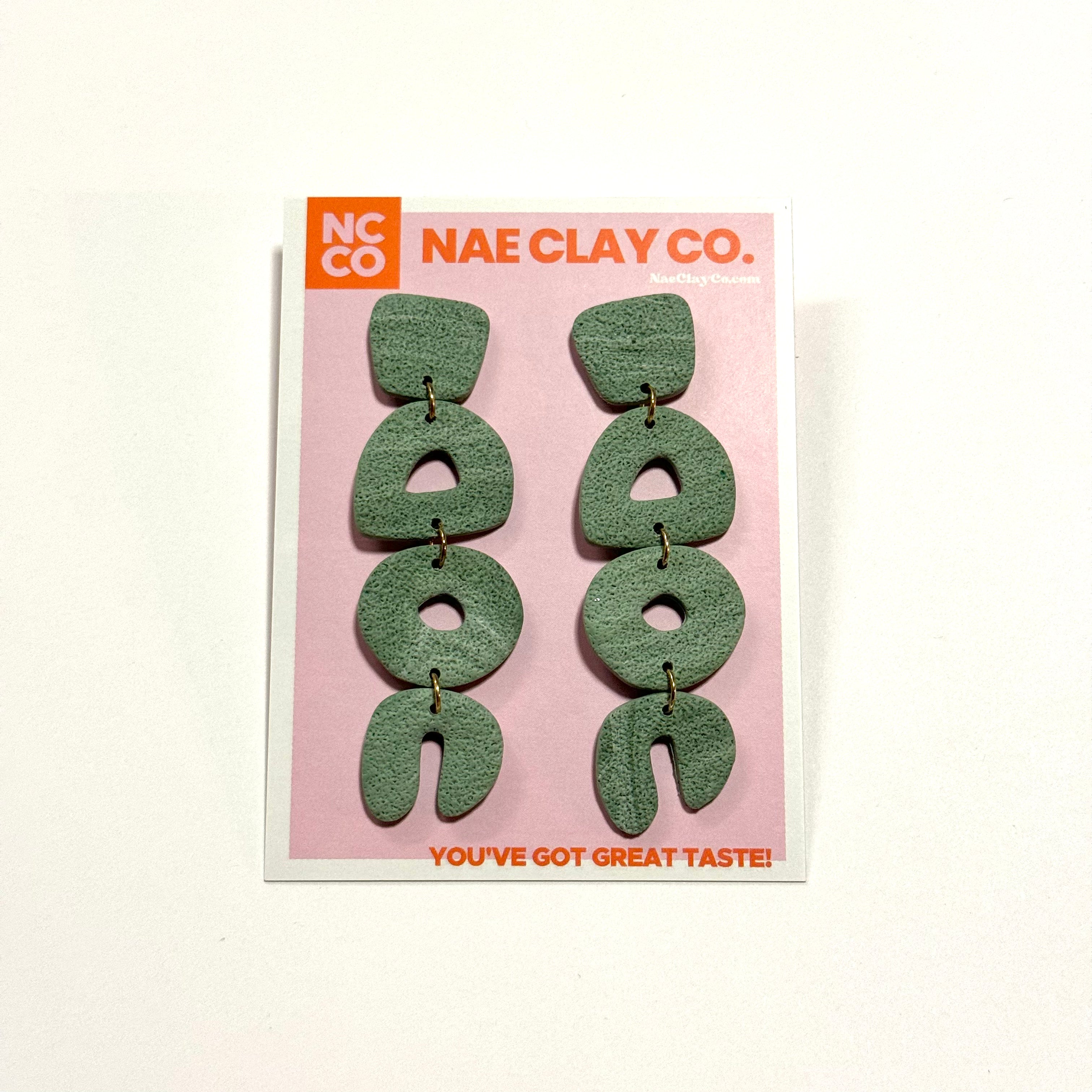 Abstract Pieces Polymer Clay Dangle Earrings