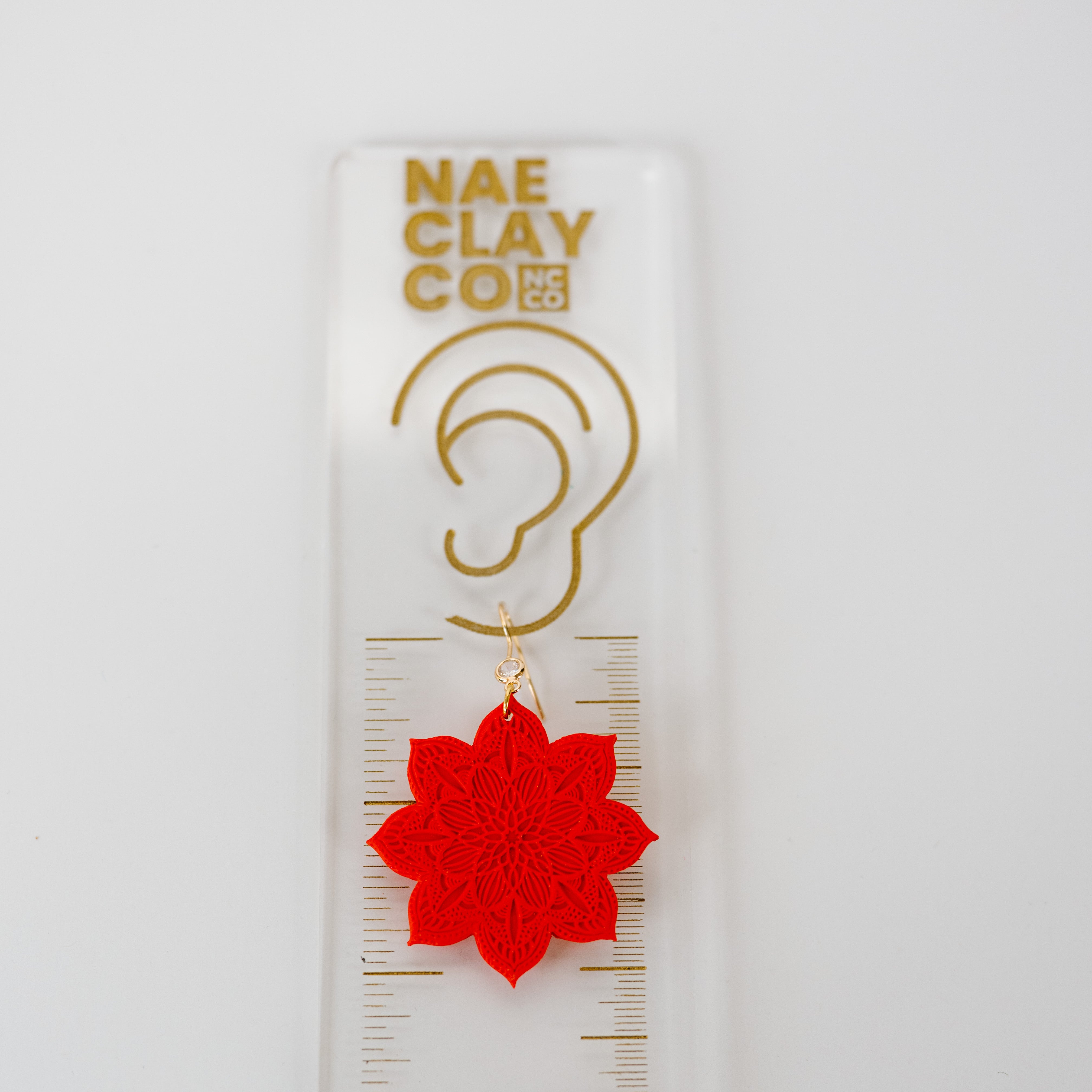 Poinsettia Statement Dangle Earrings