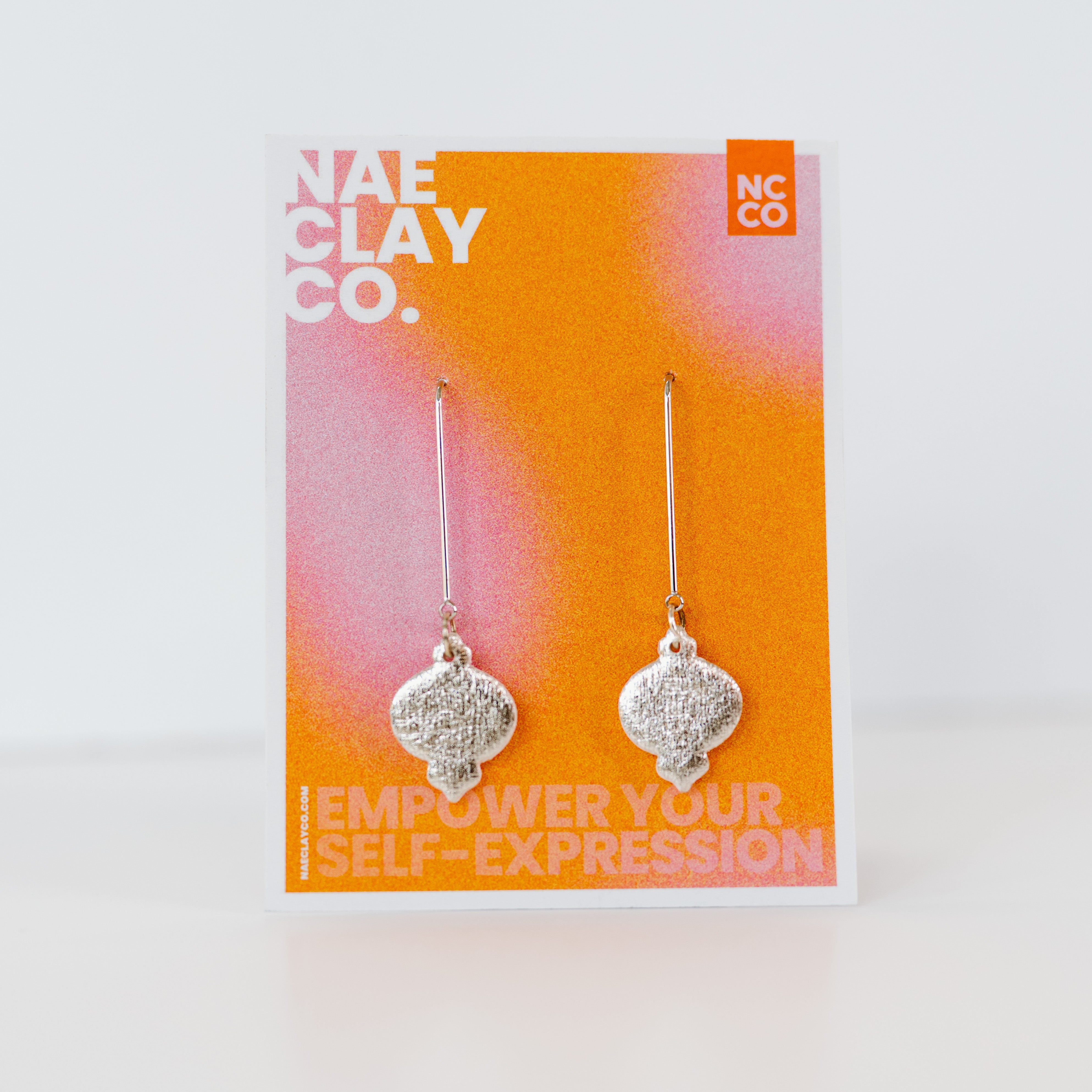 Silver Ornament Dangle Earrings