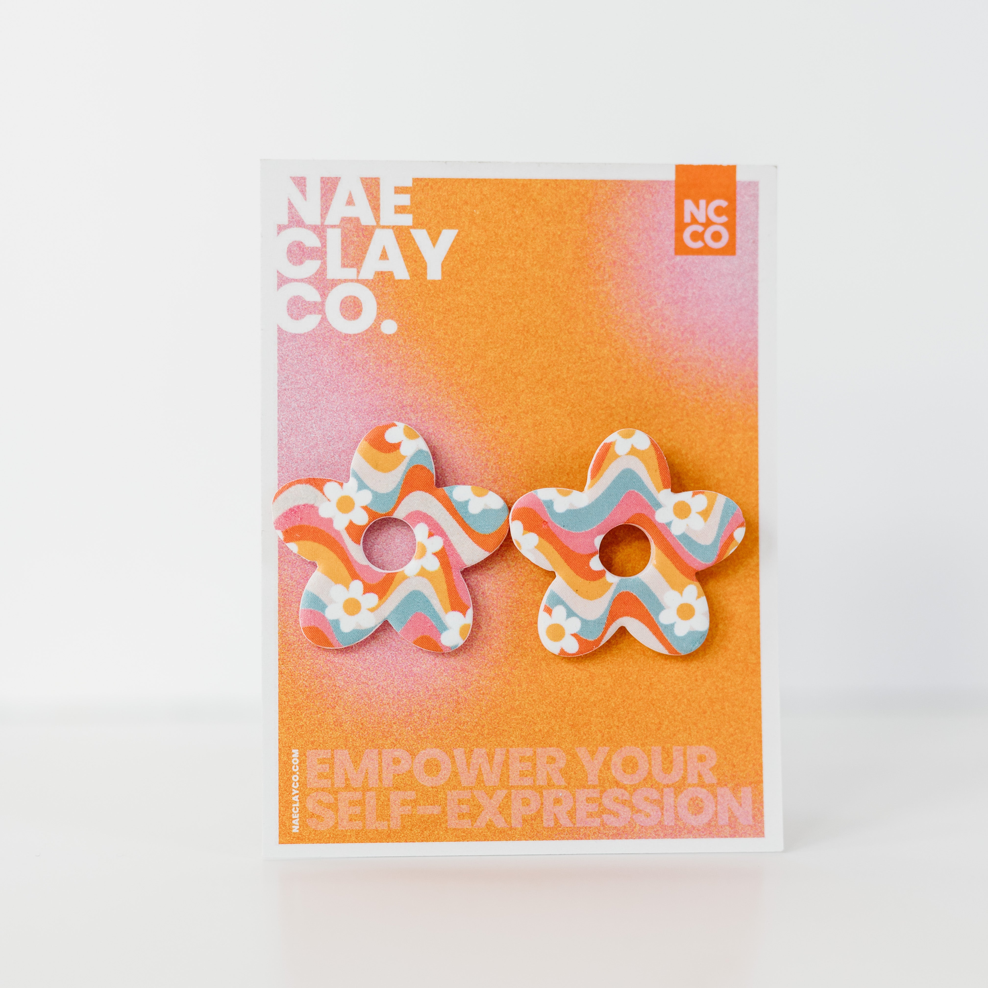 Groovy Rainbow and Daisy Earrings