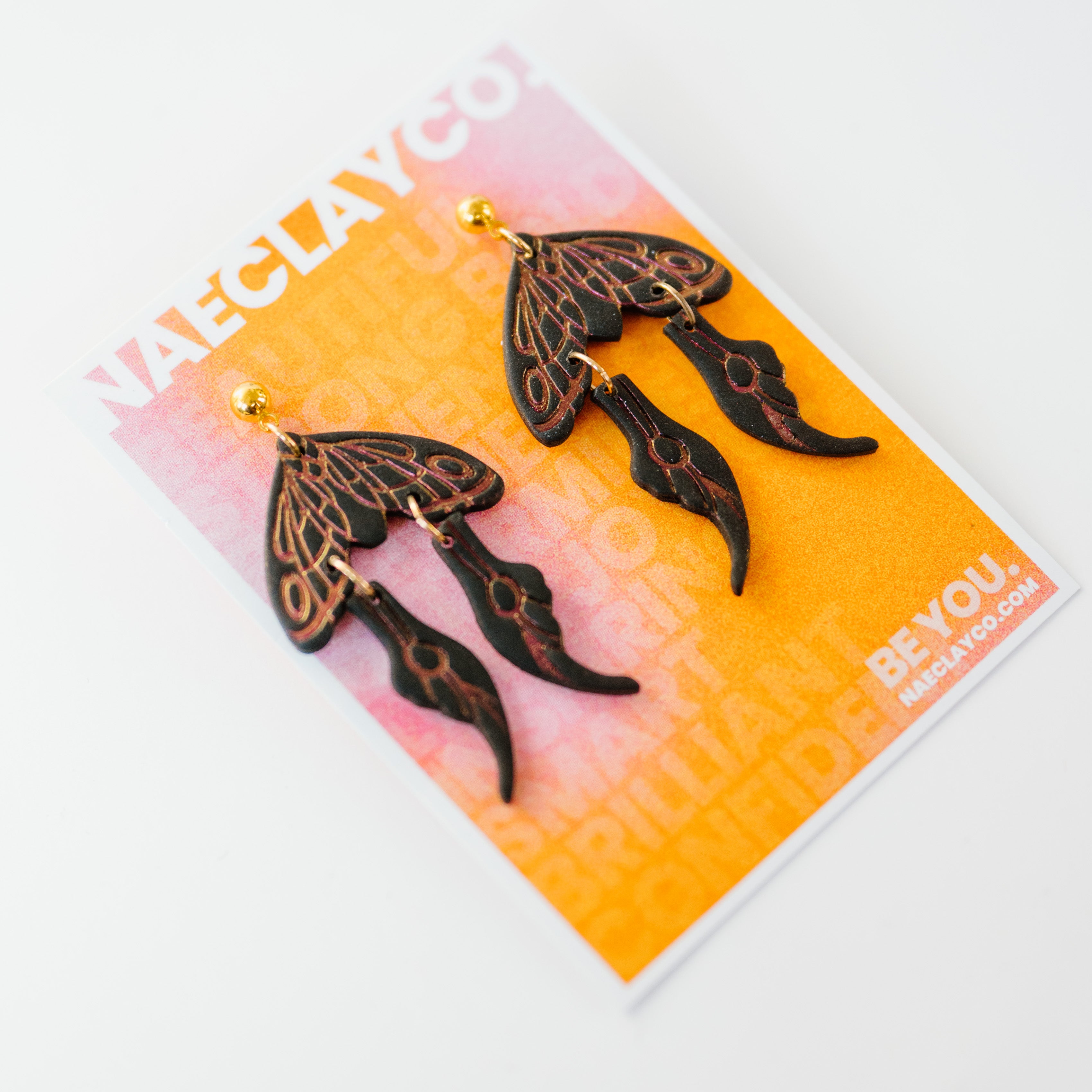 Mystic Moth Dangle Earrings