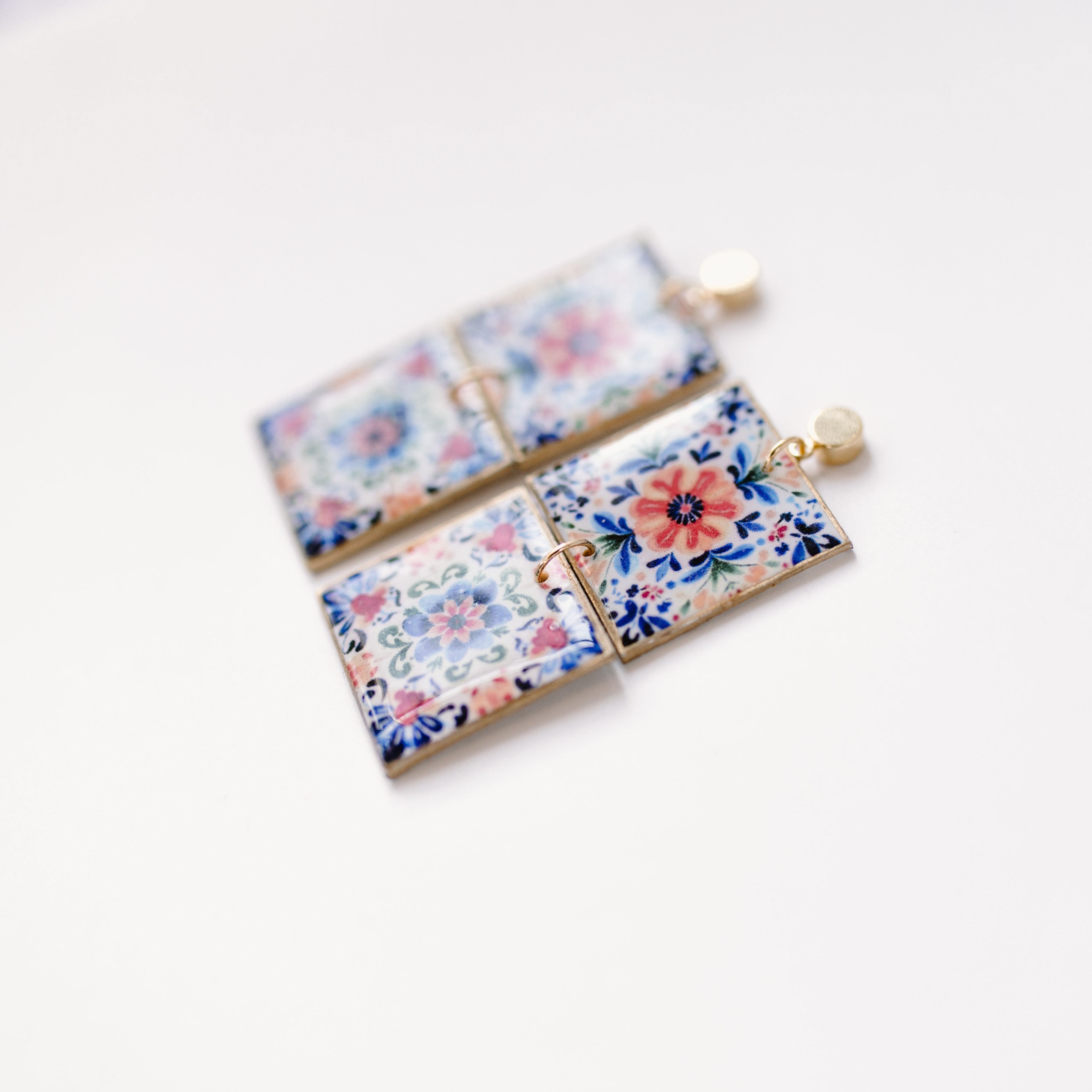 Mexican Tile Drop Earrings