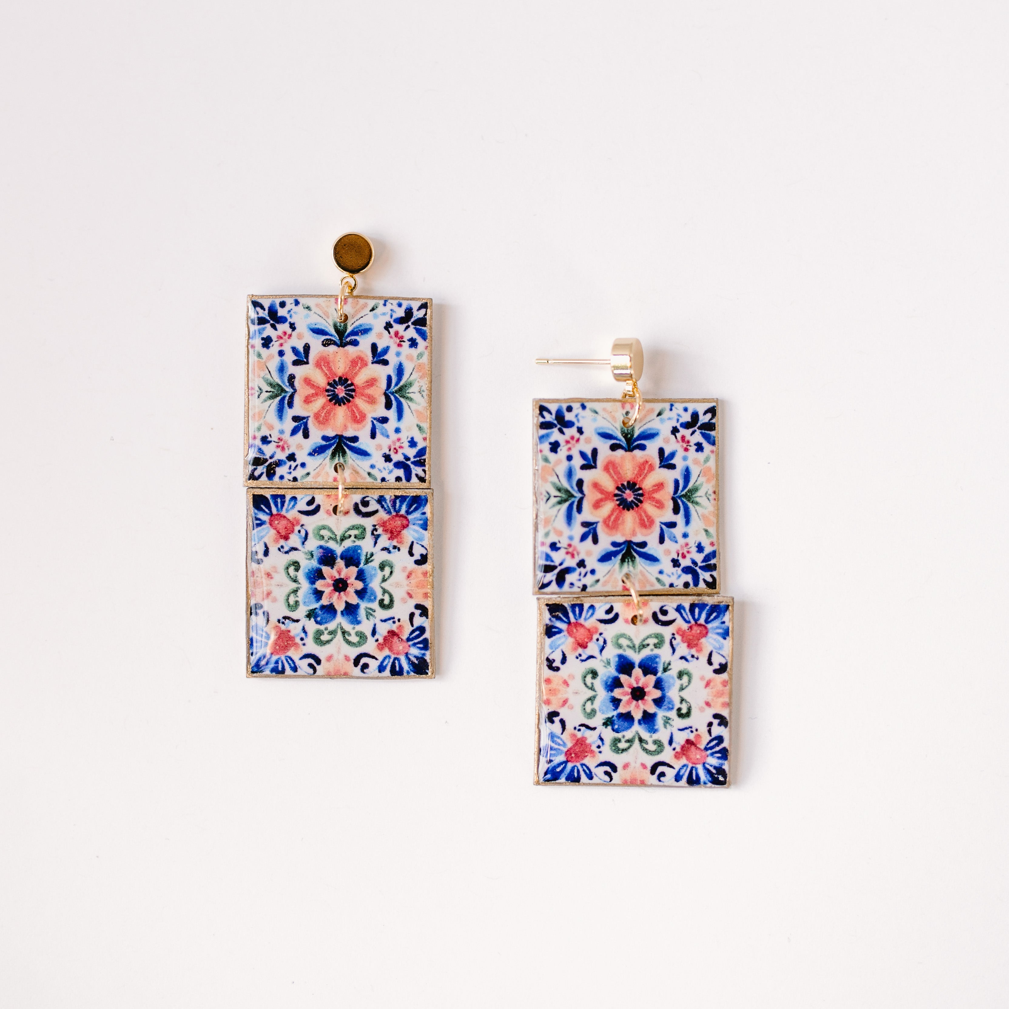 Mexican Tile Drop Earrings