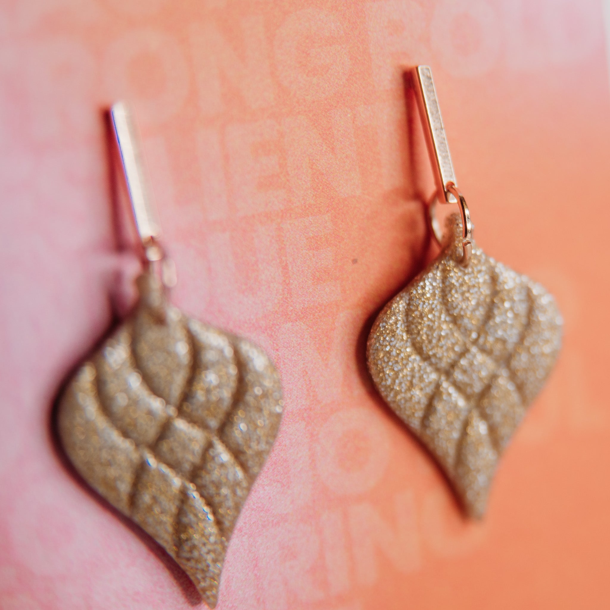 Gold Ornament Holiday Dangle Earrings
