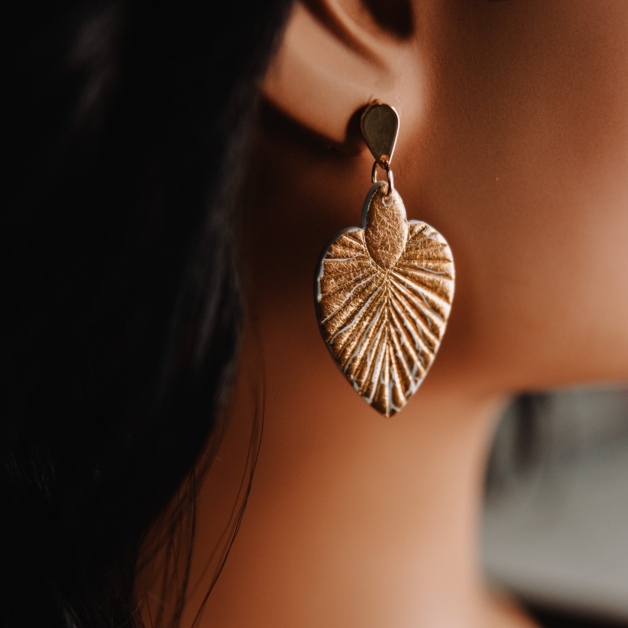 Gold Flaked Earrings