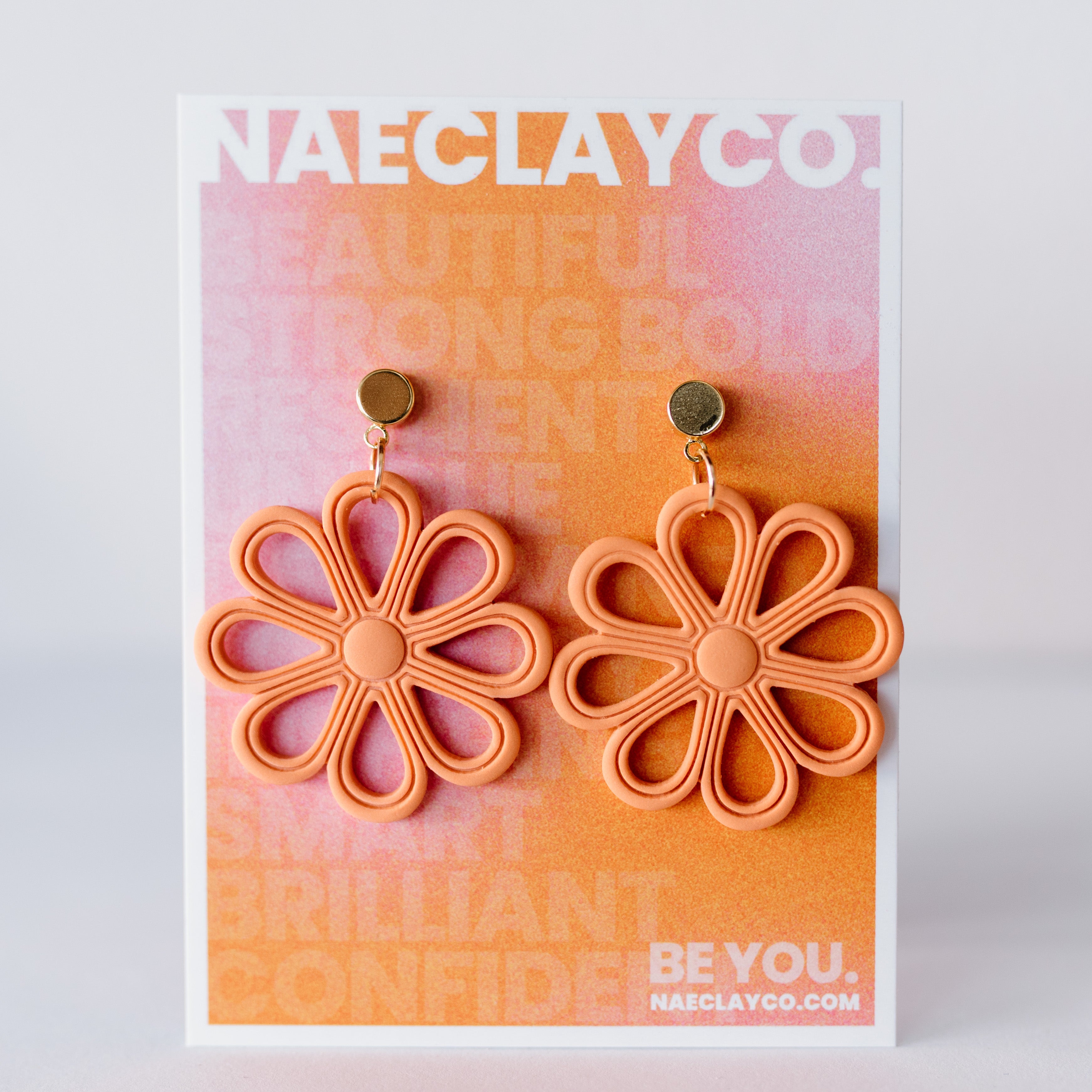 Floral Modern Daisy Dangles
