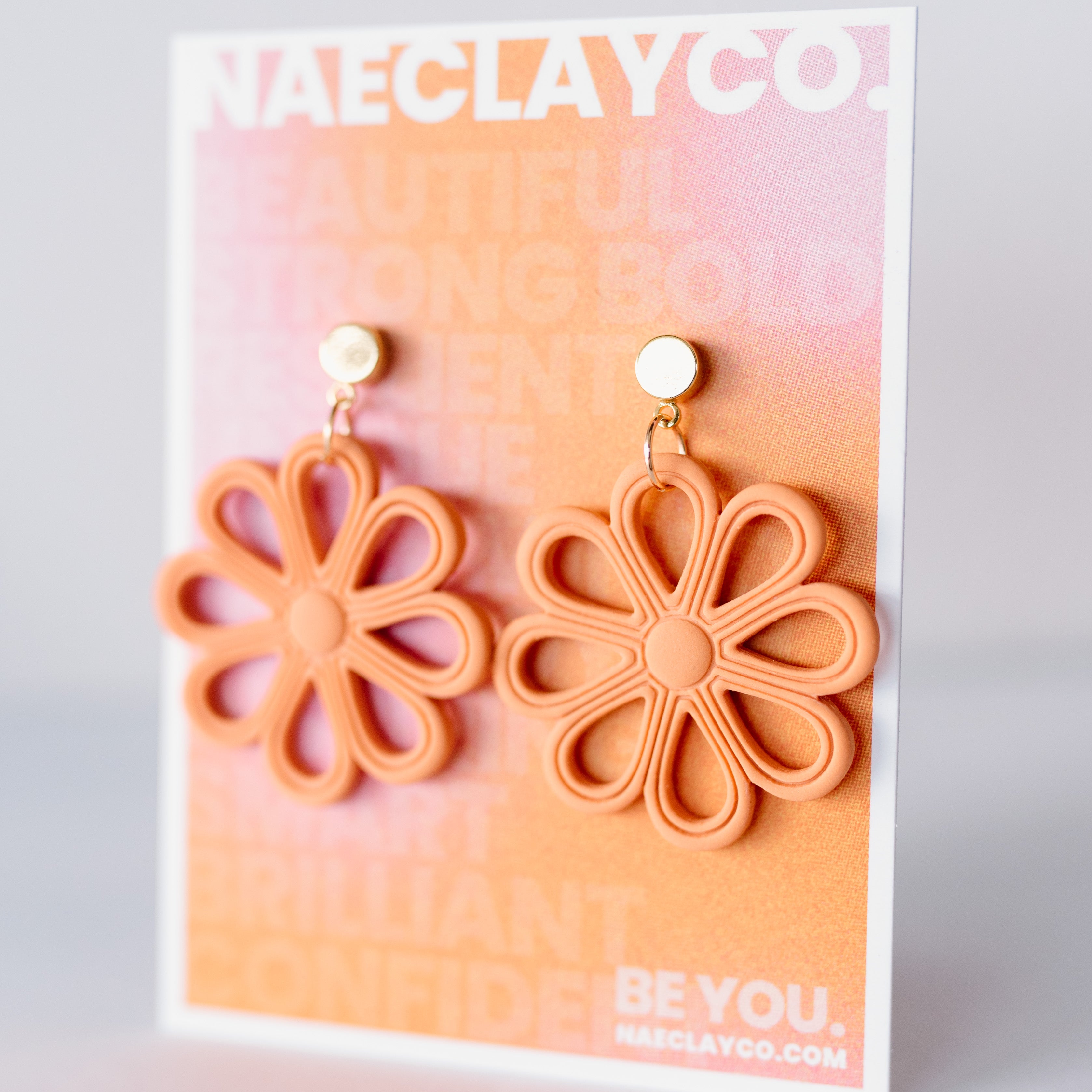 Floral Modern Daisy Dangles
