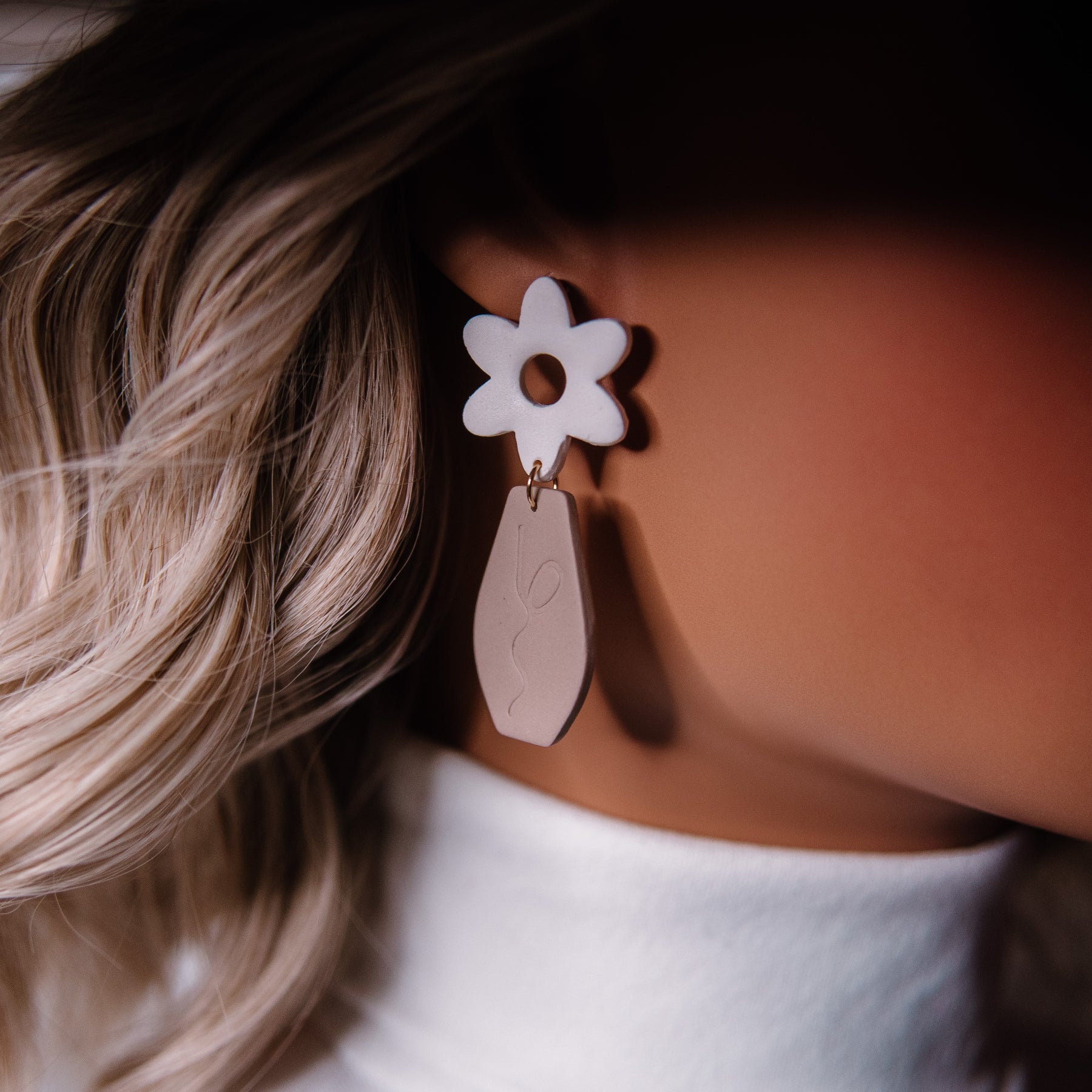 Floral Vase Drop Earrings