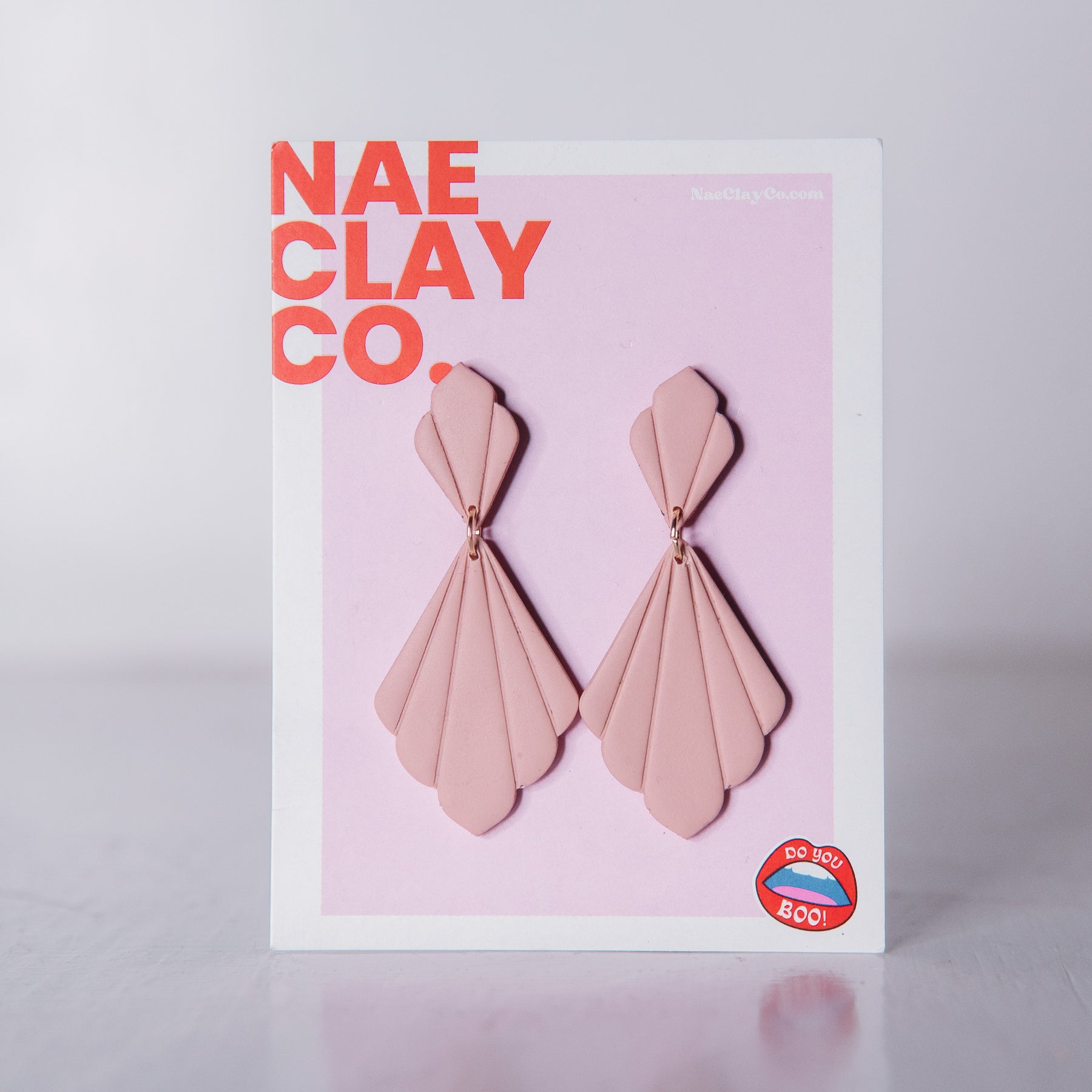 Fanned Pink Dangle Earrings
