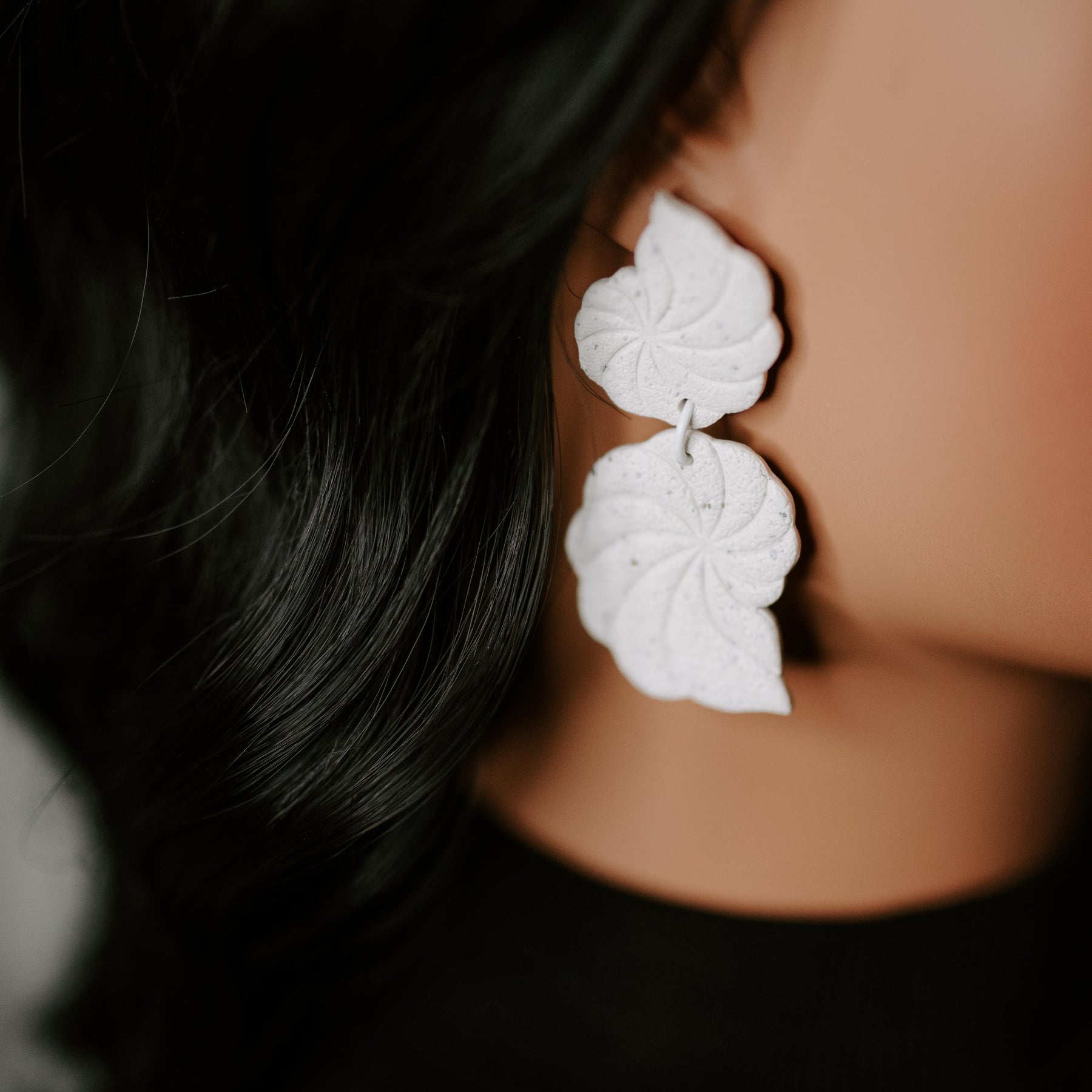 Seashell Dangle Textured Earrings