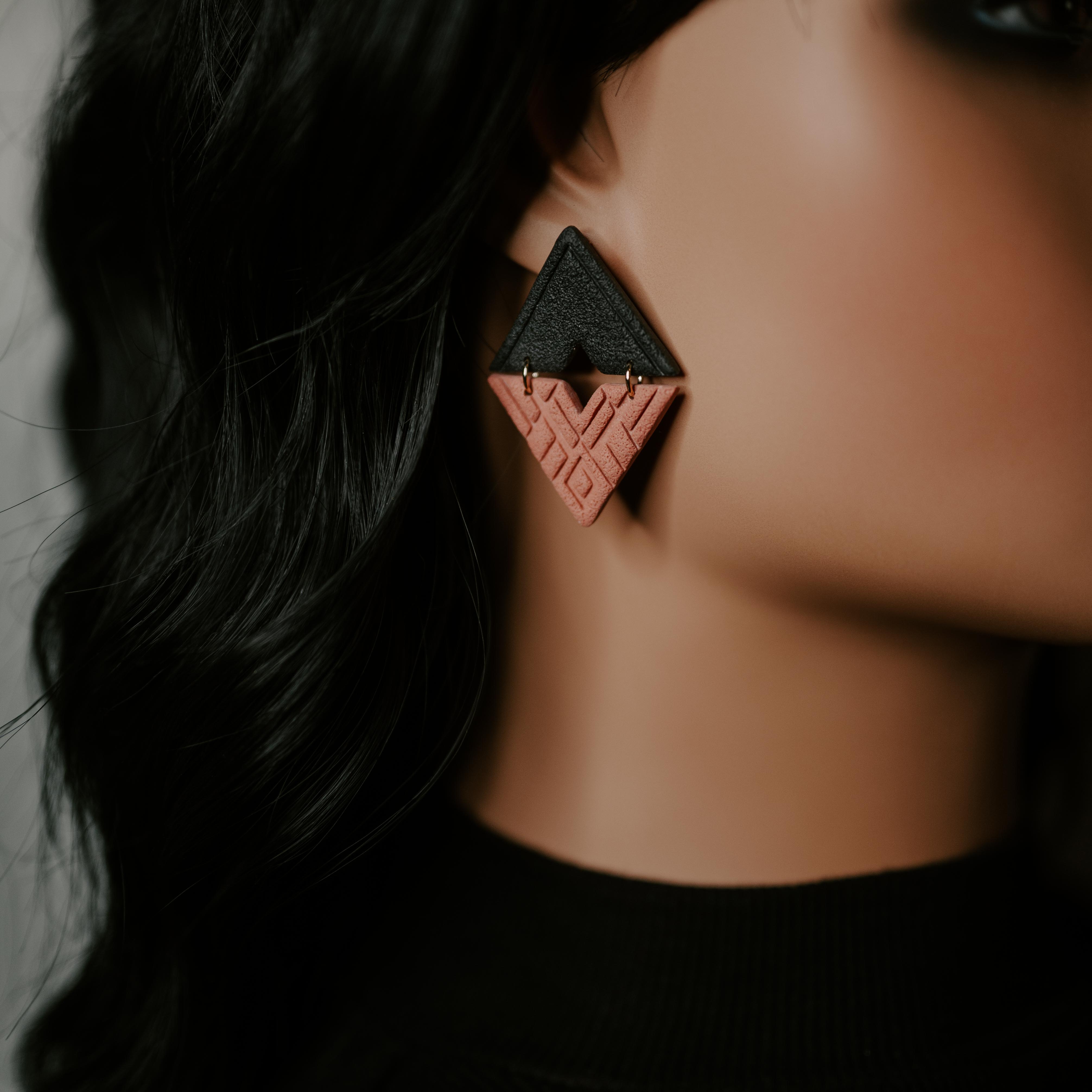 Southwestern Triangle Dangle Studs