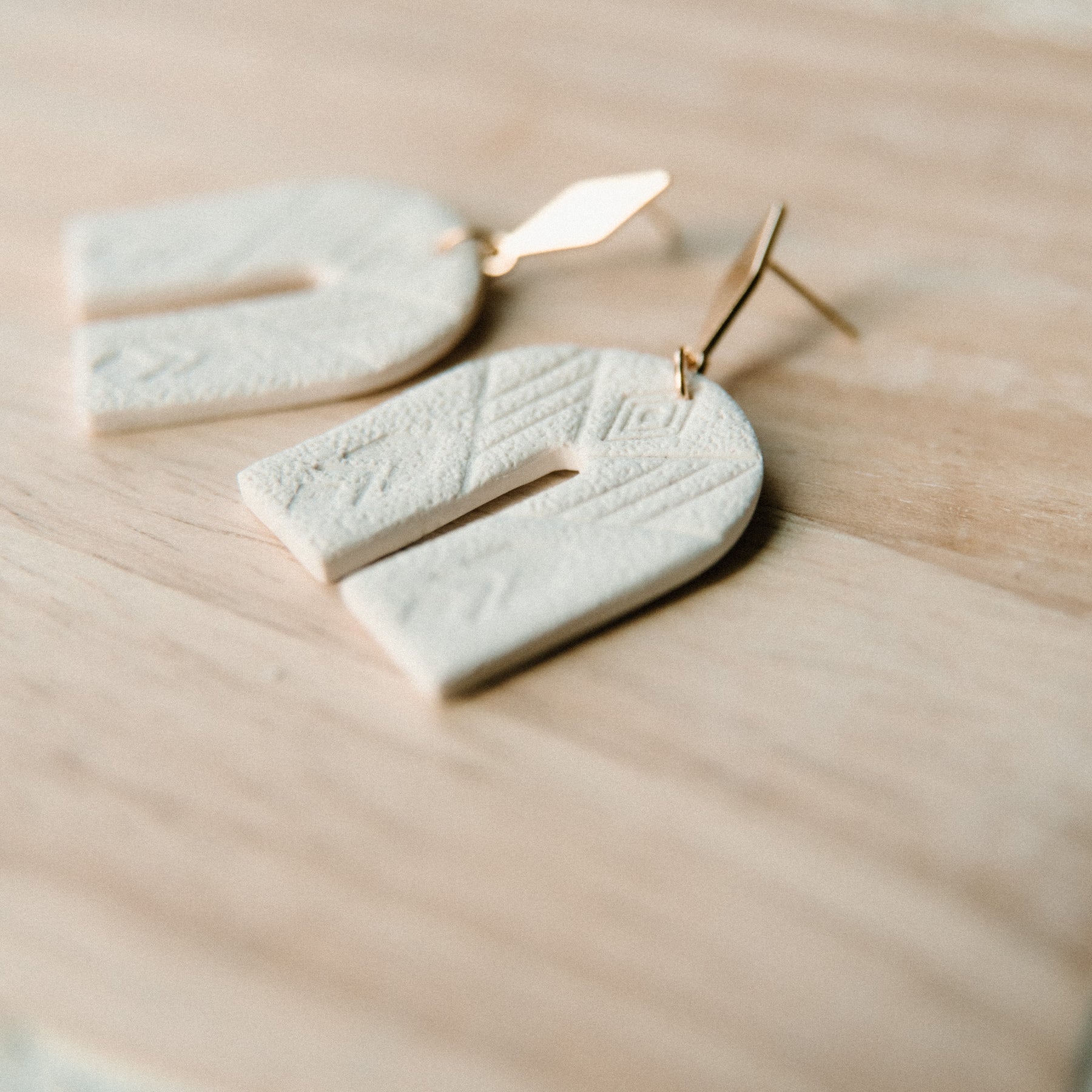 Arched Aztec Dangle Earrings
