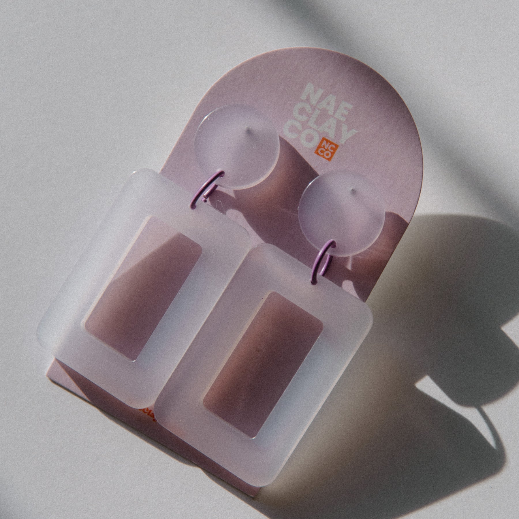 Acrylic Pastel Squared Dangle Earrings