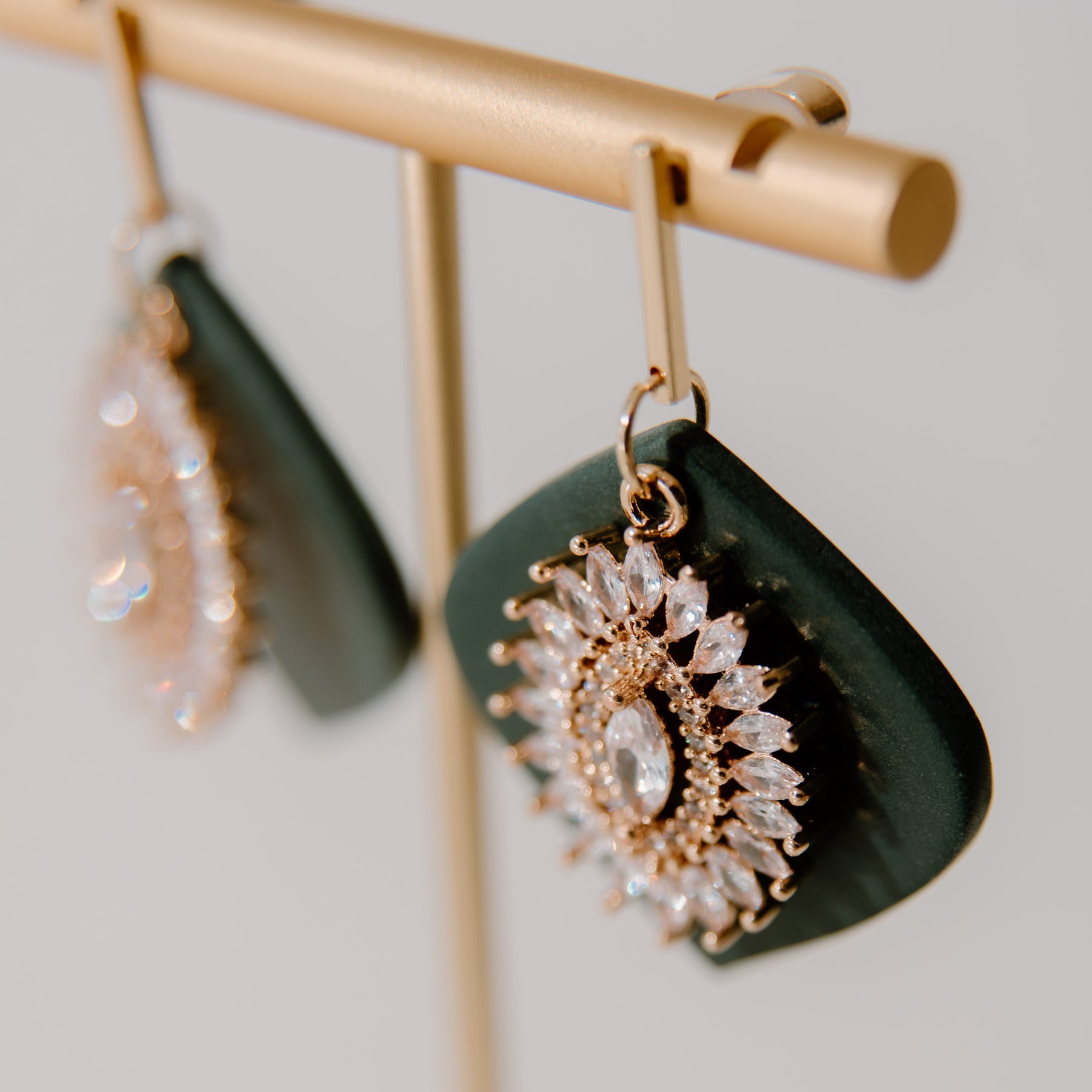 Glam Evergreen Drop Earrings