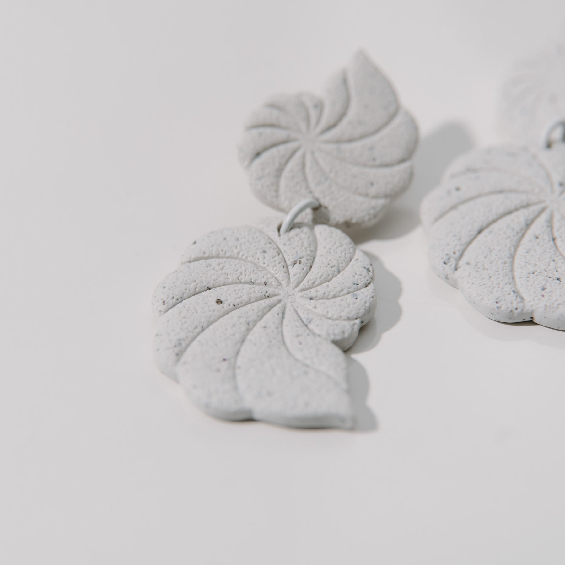 Seashell Dangle Textured Earrings