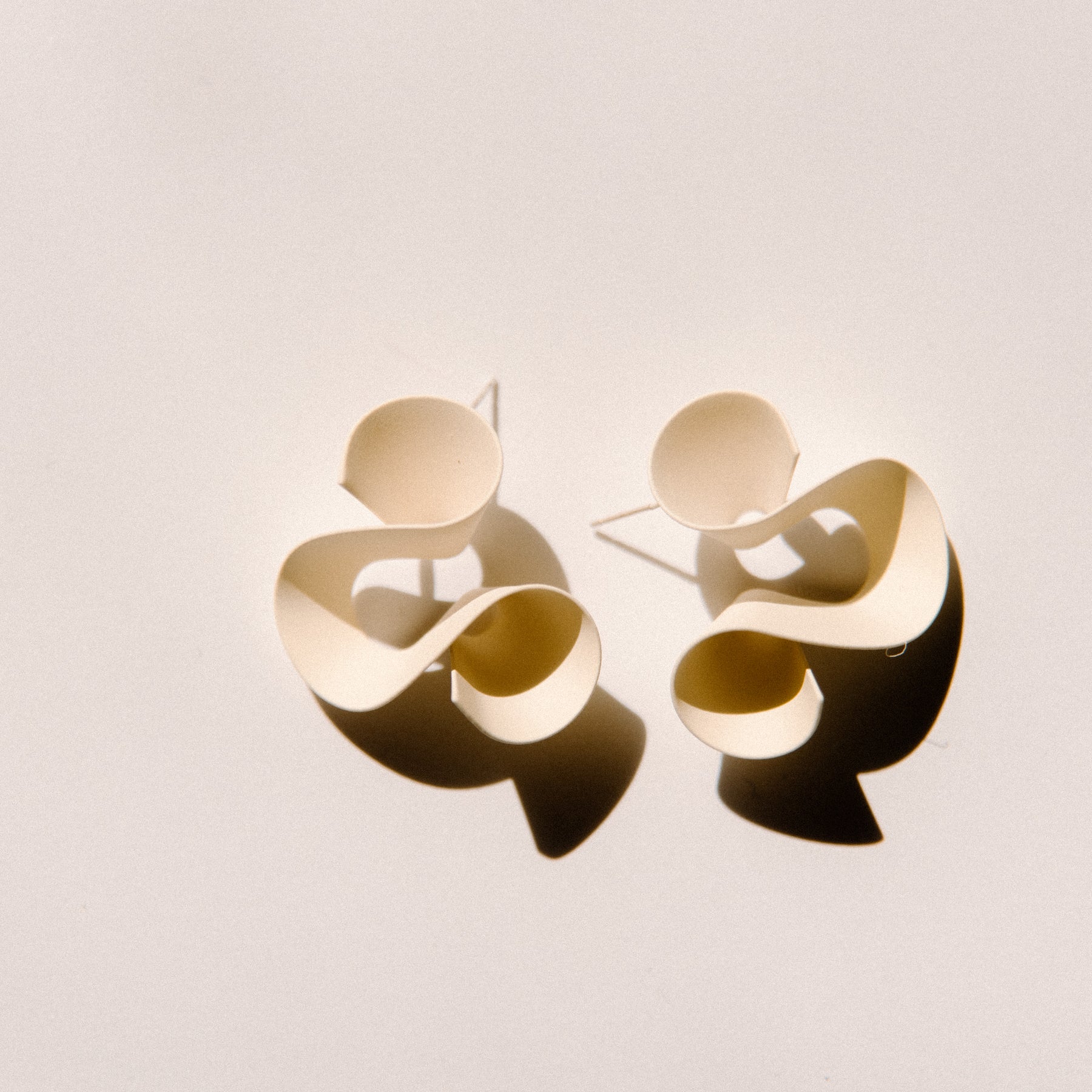 Modern Ribbon Post Earrings