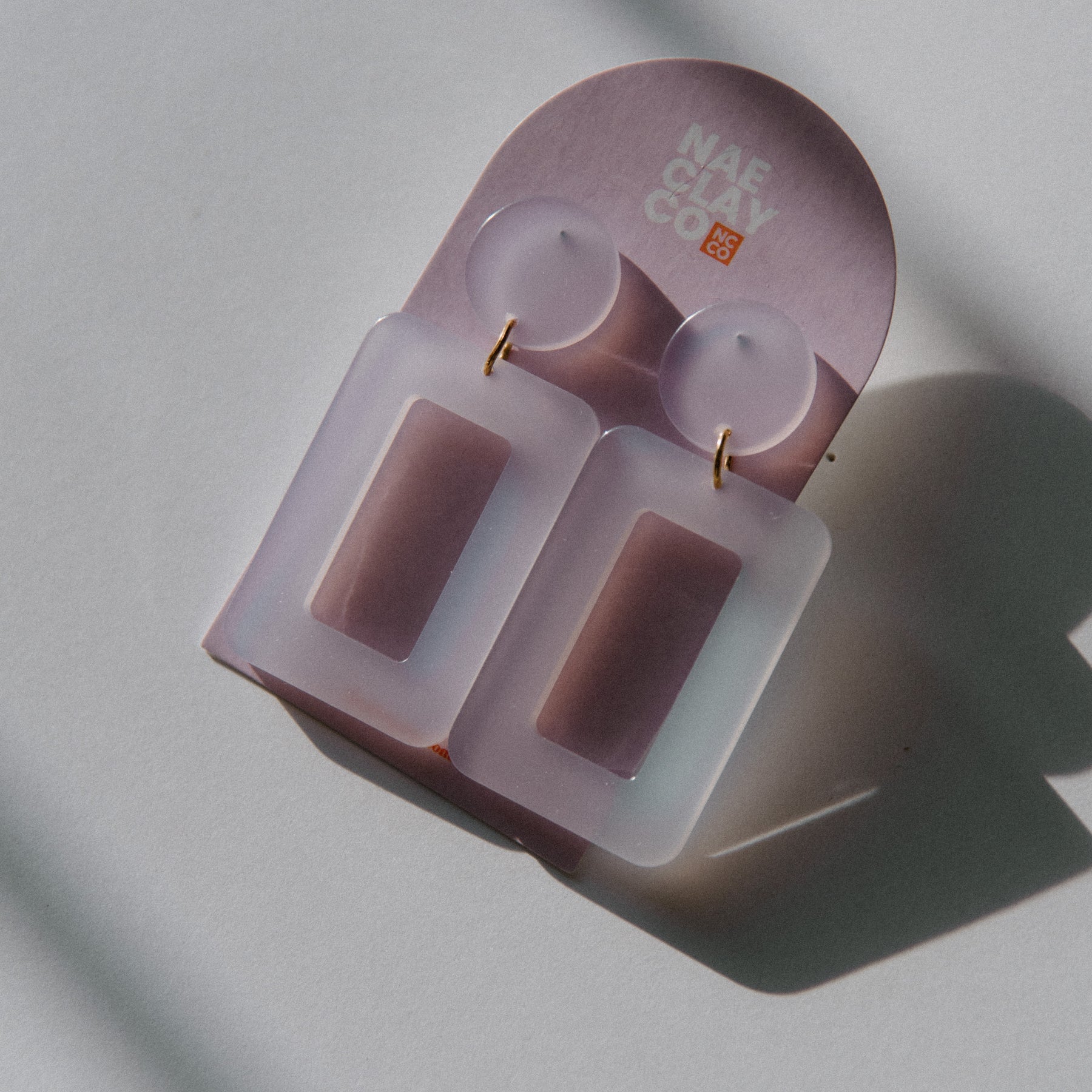 Acrylic Pastel Squared Dangle Earrings
