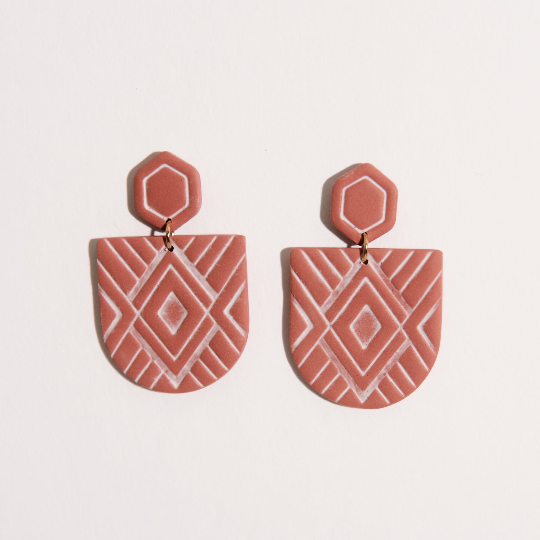 Southwest-Inspired Stamped Dangle Earrings