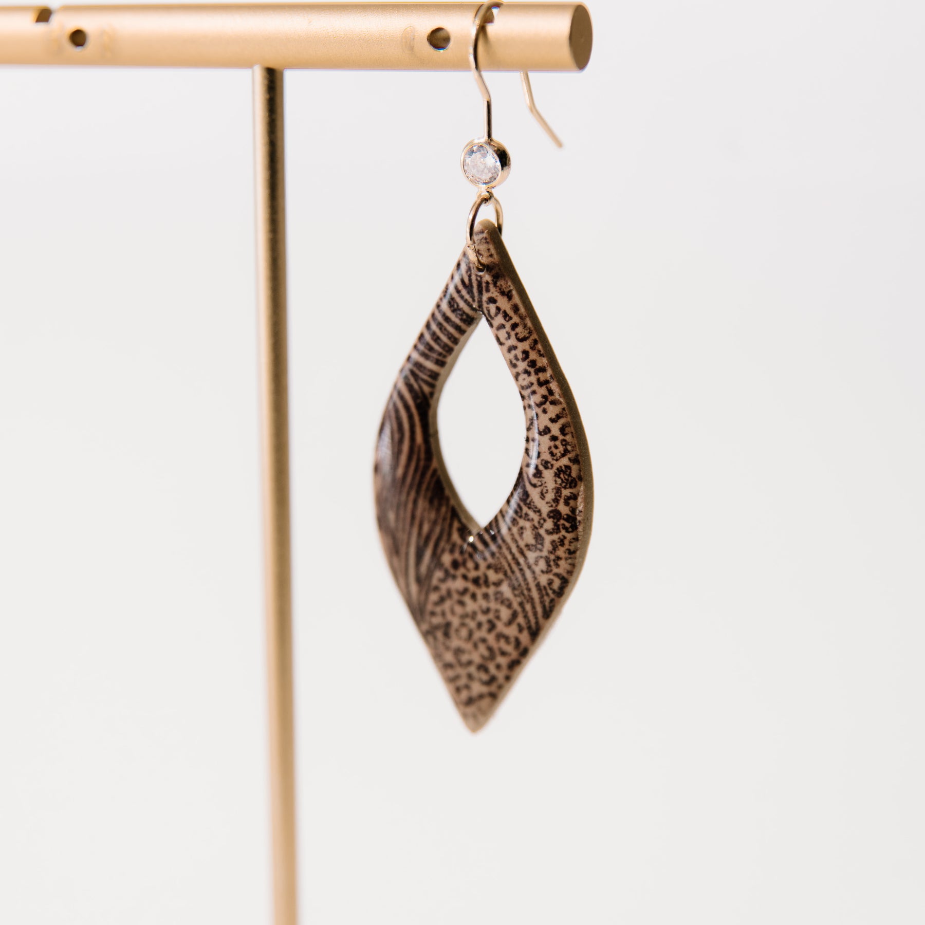 Safari Print Dangle Drop Earrings
