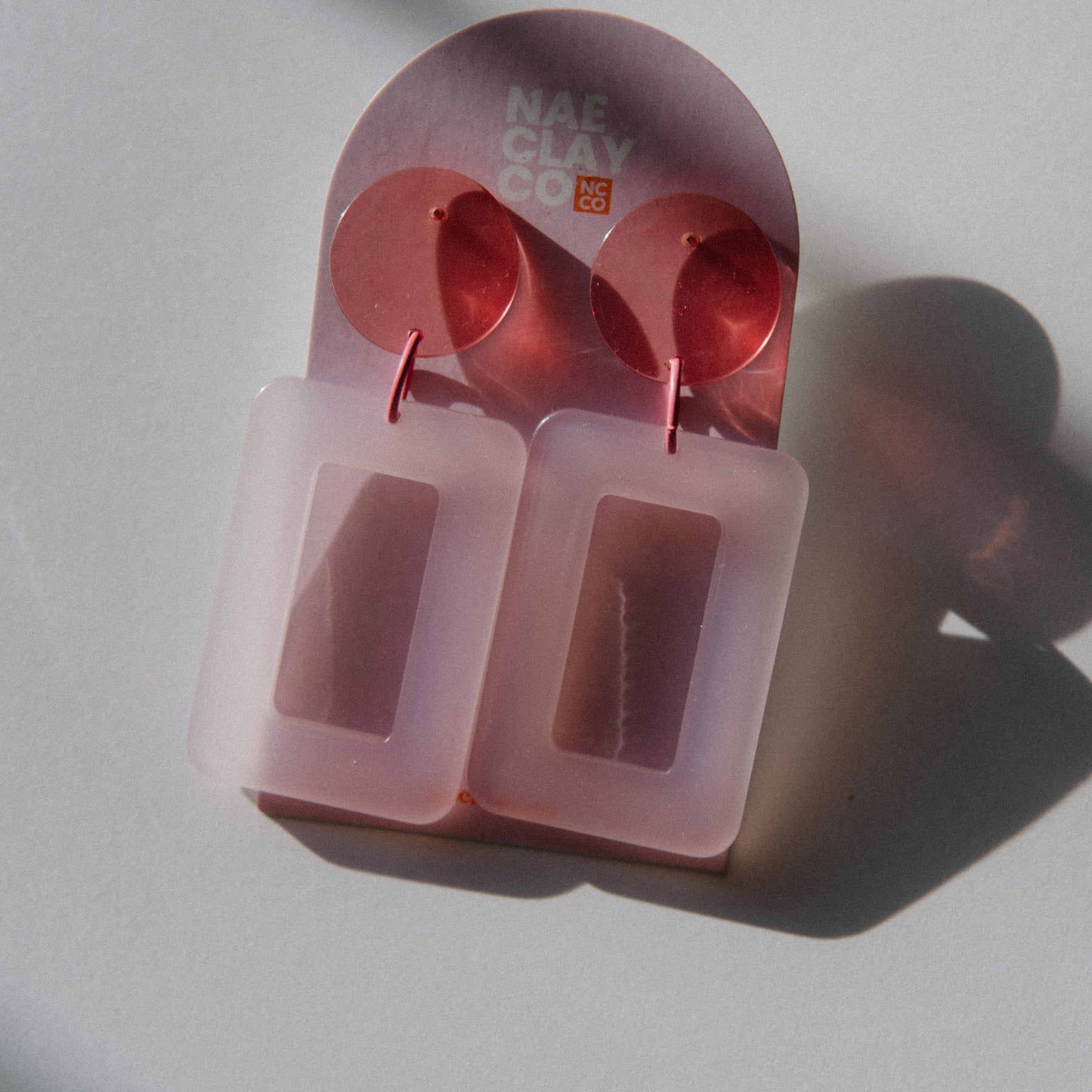 Acrylic Pastel Squared Dangle Earrings