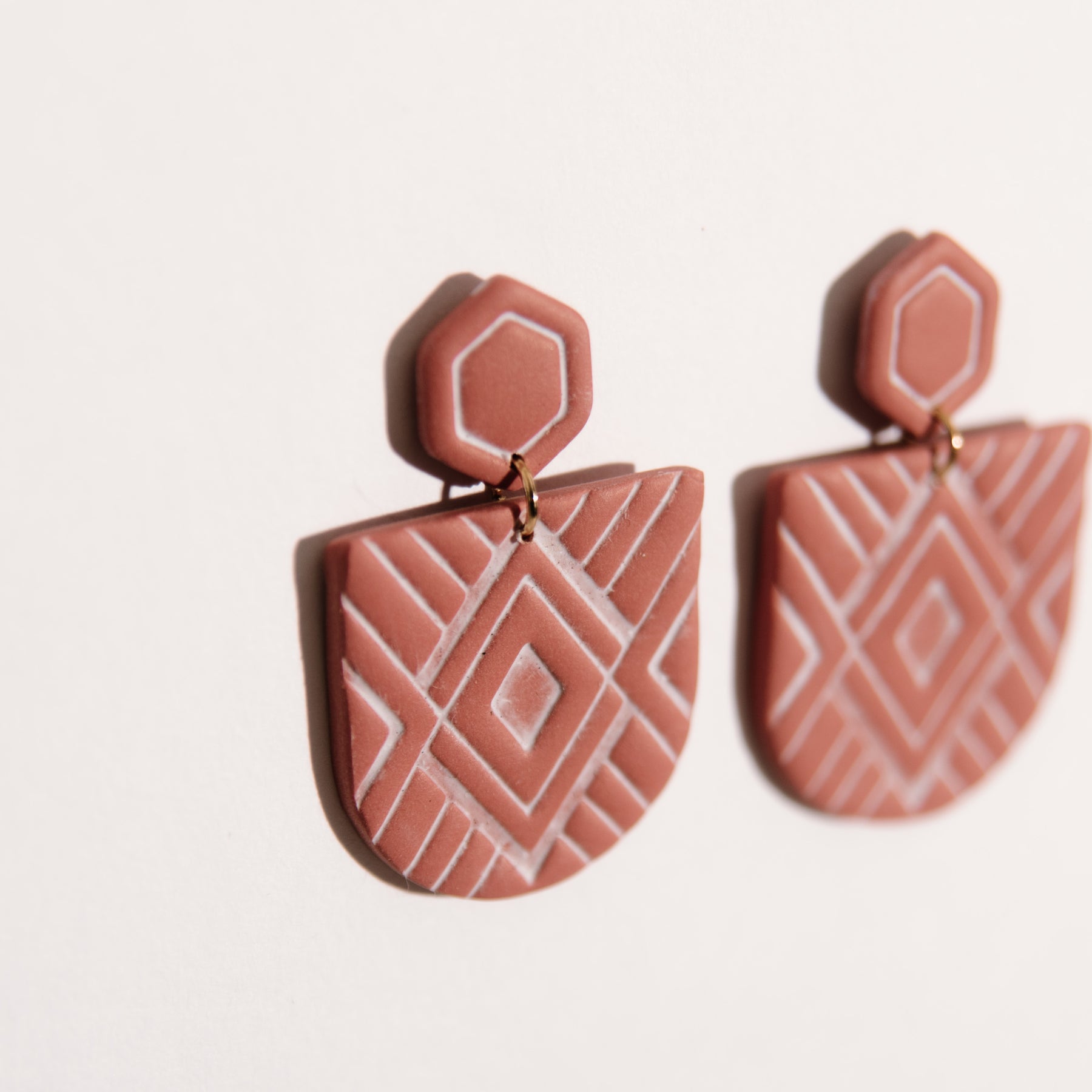 Southwest-Inspired Stamped Dangle Earrings