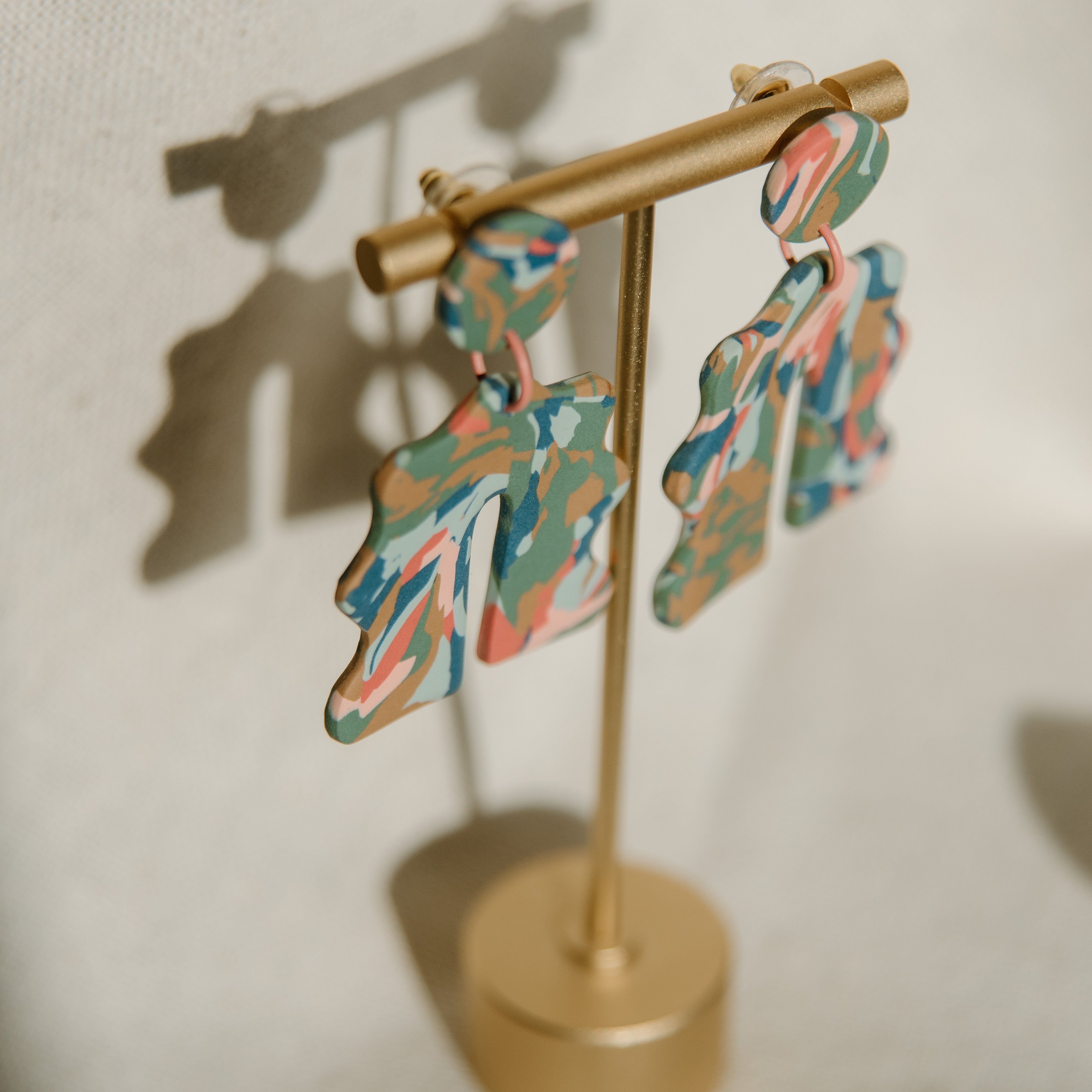 Abstract Wavy Multi-Colored Dangles