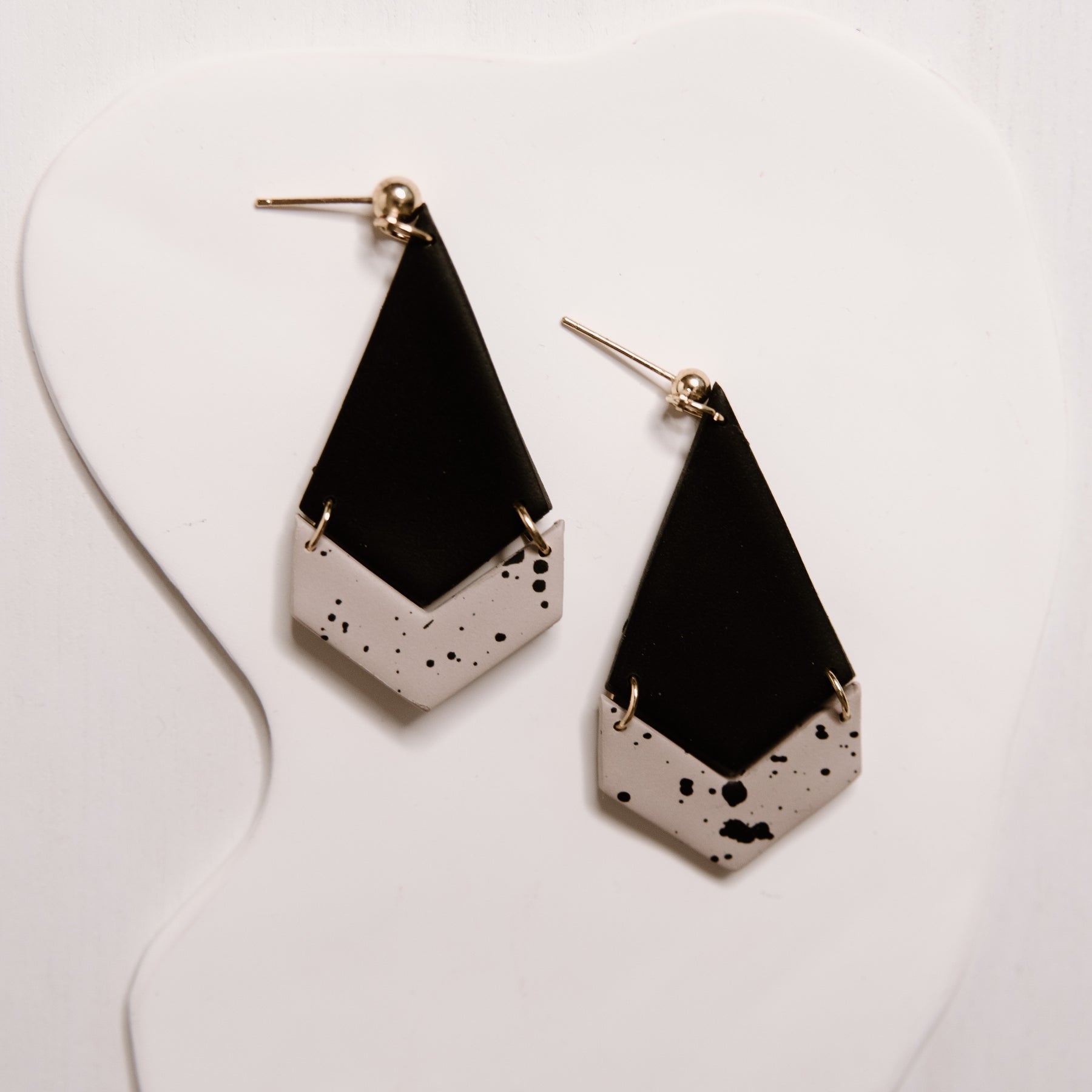 Paint Splatter Drop Earrings
