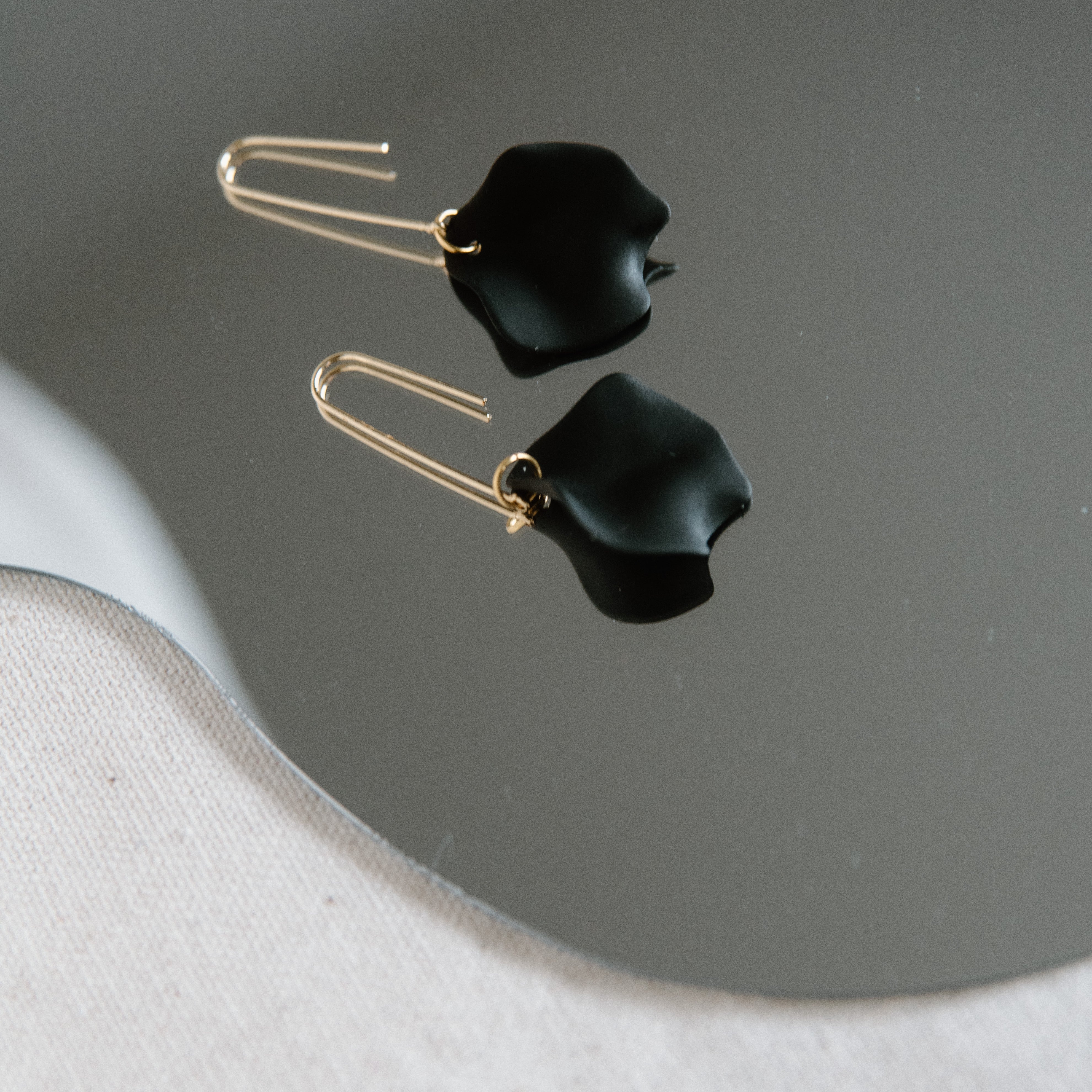 Single Petal Drop Dangle Earrings