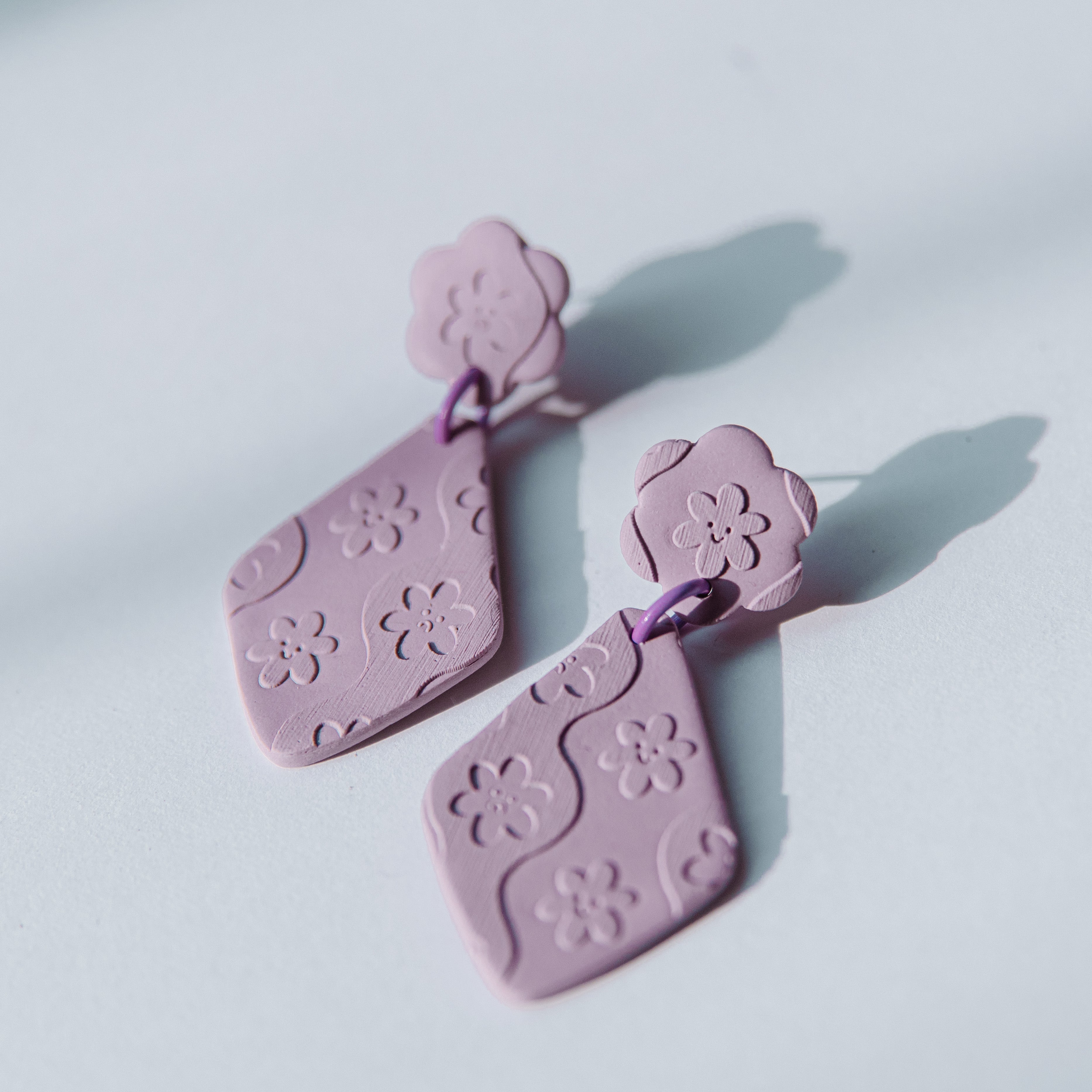 Moody Lilac Dangle Earrings