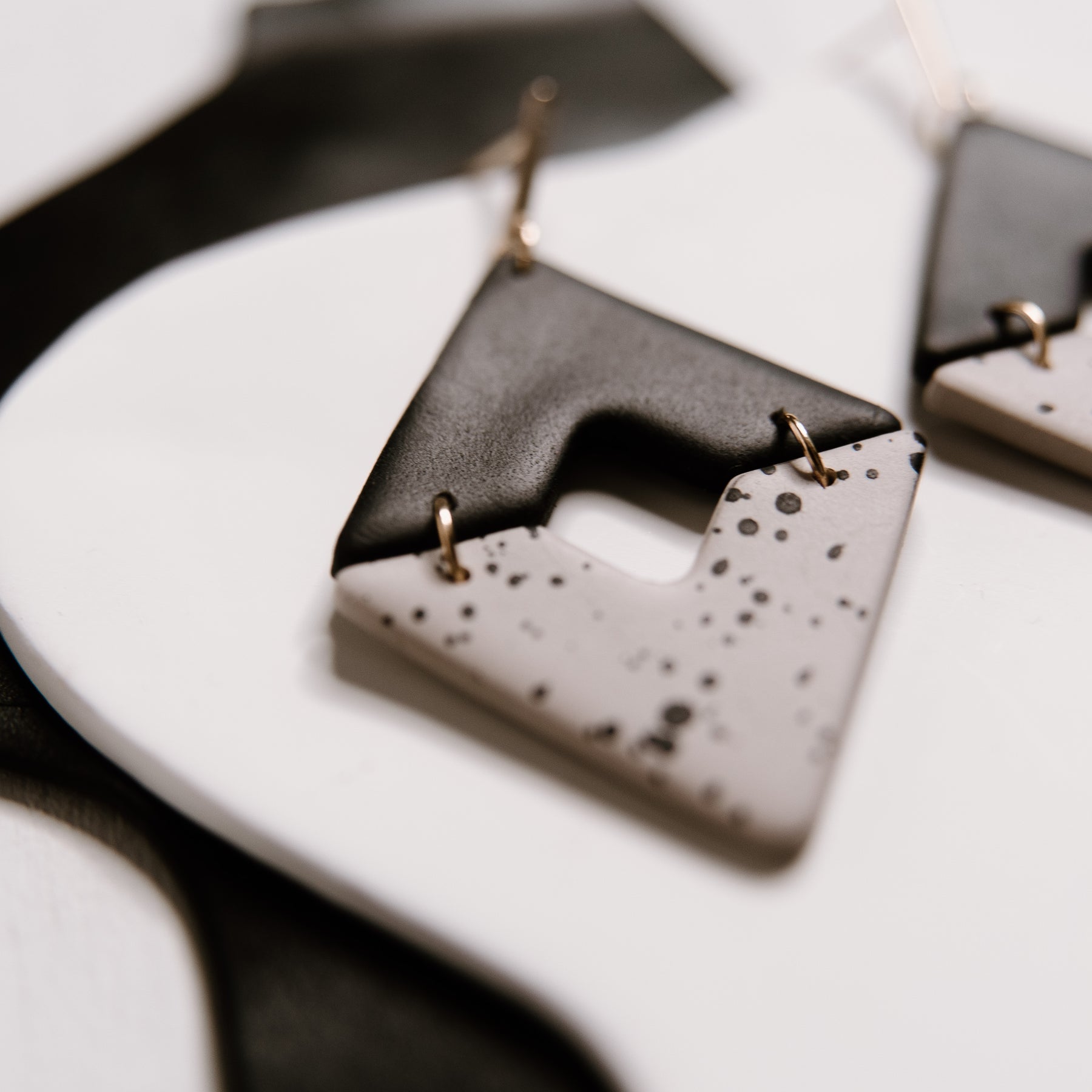 Paint Splatter Drop Earrings