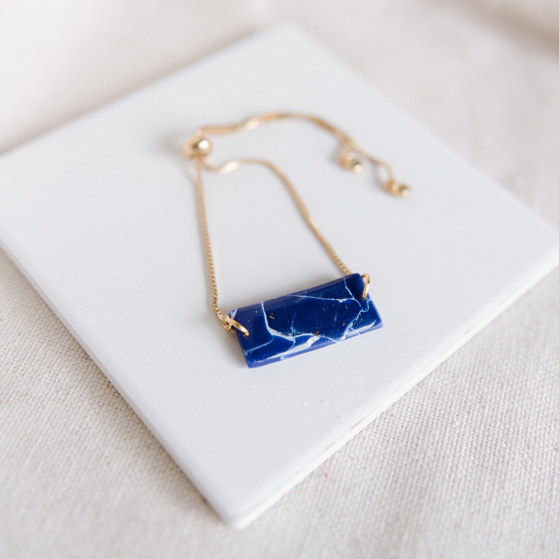 Quartz Bar Gold-Filled Adjustable Bracelet