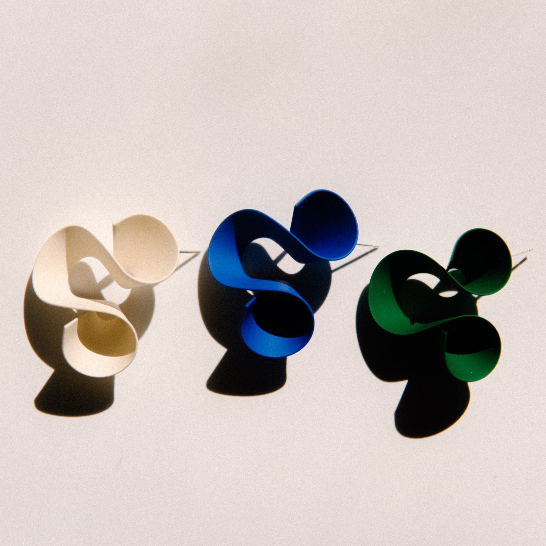 Modern Ribbon Post Earrings
