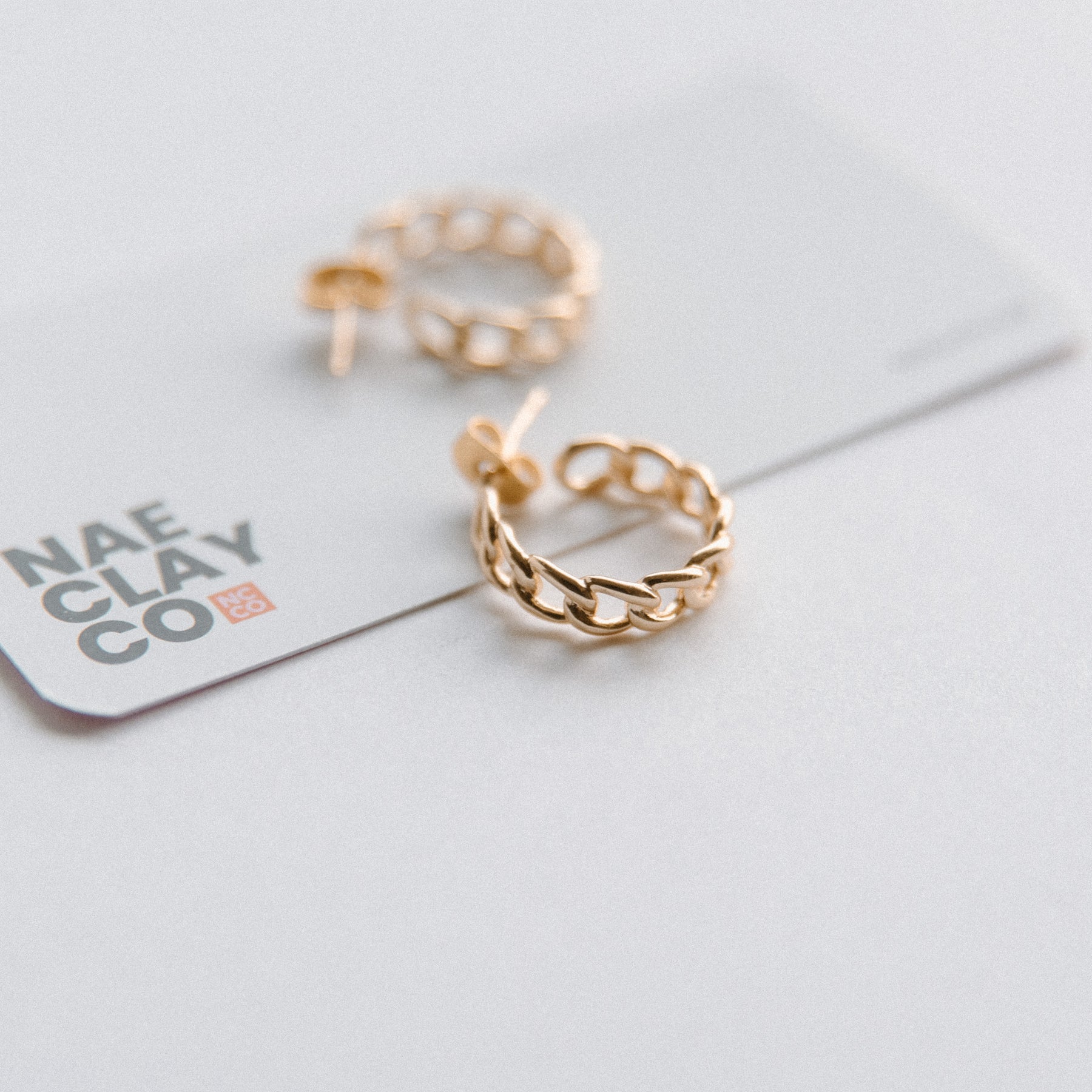 Mini Gold Chain Link Hoops