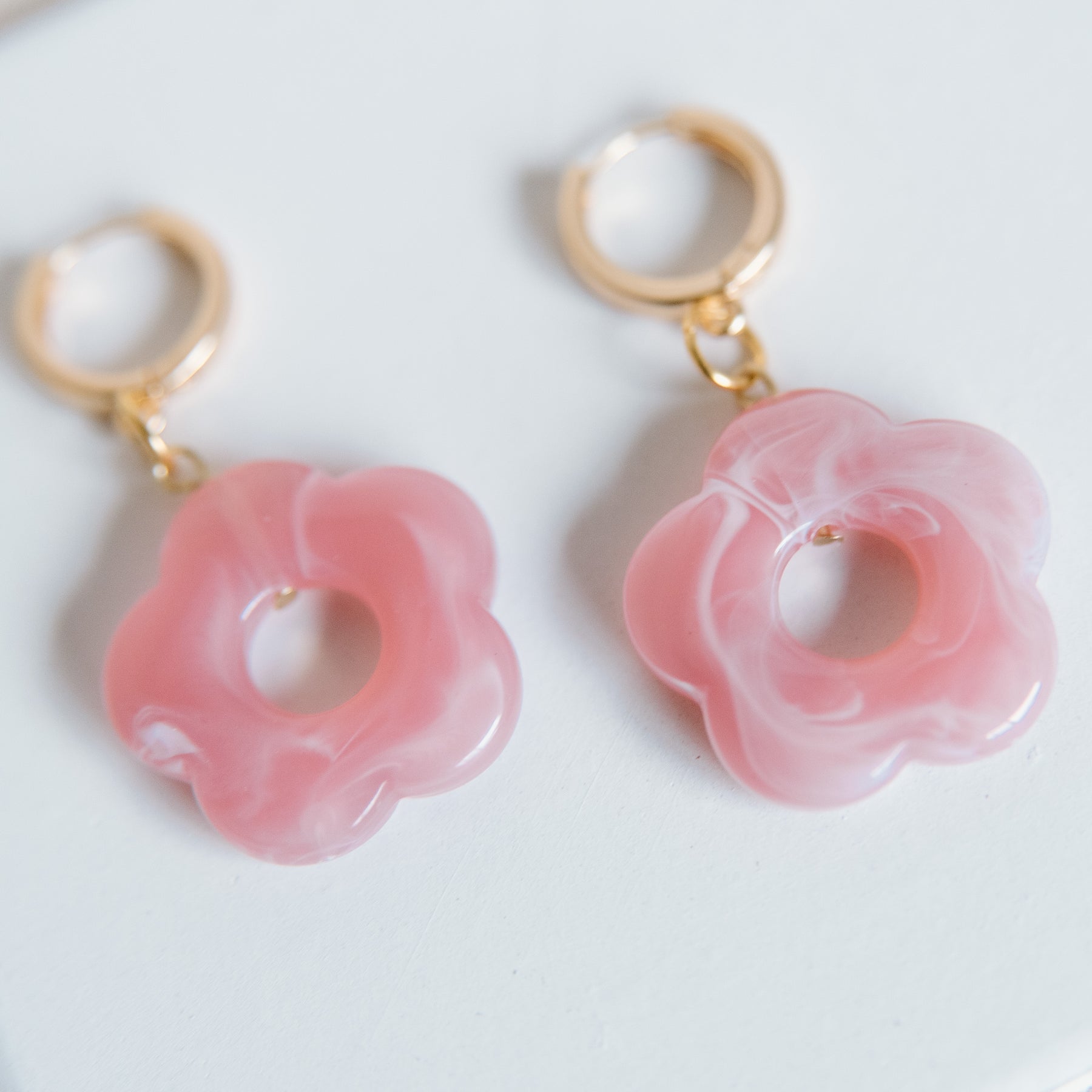 Acrylic Floral Drop Earrings