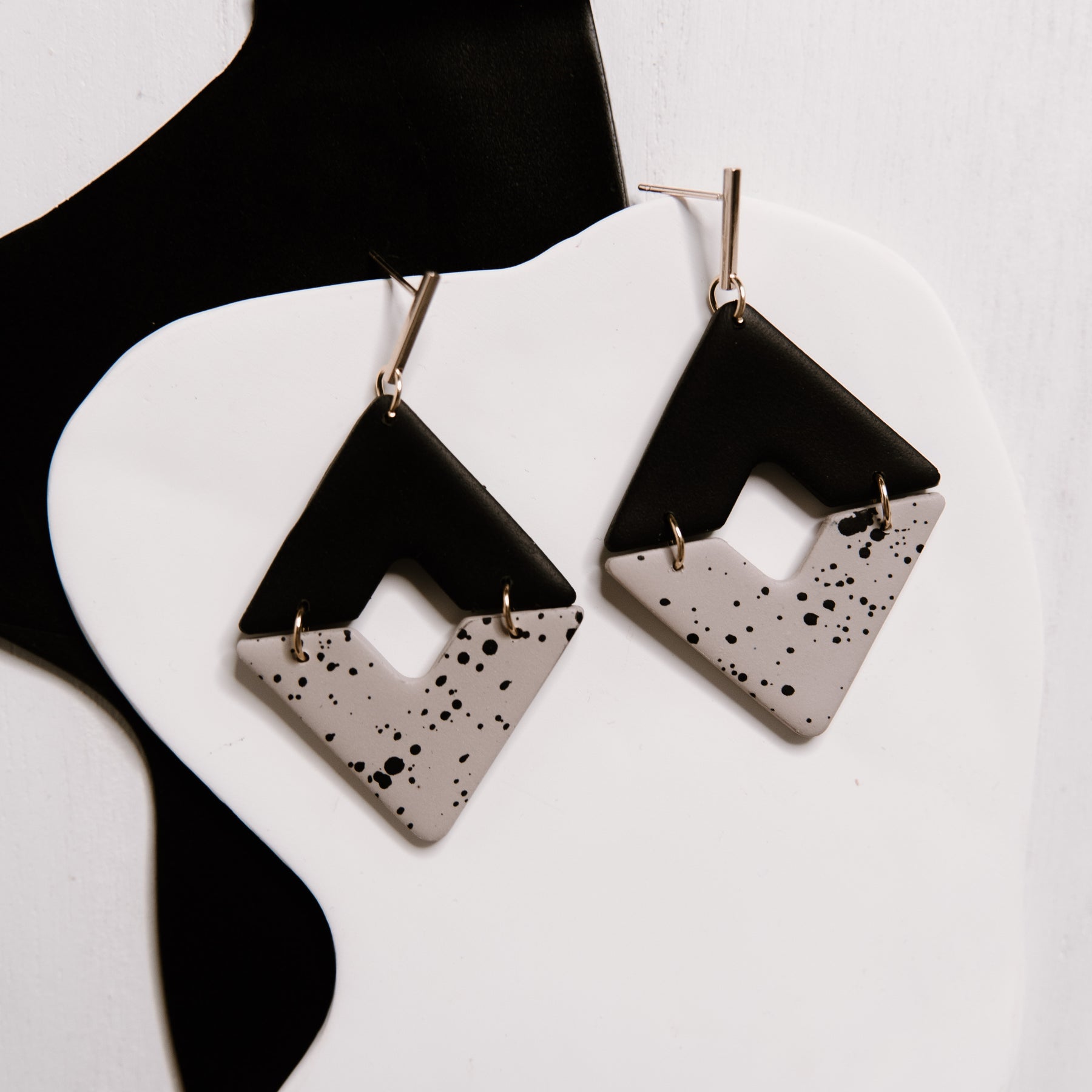 Paint Splatter Drop Earrings