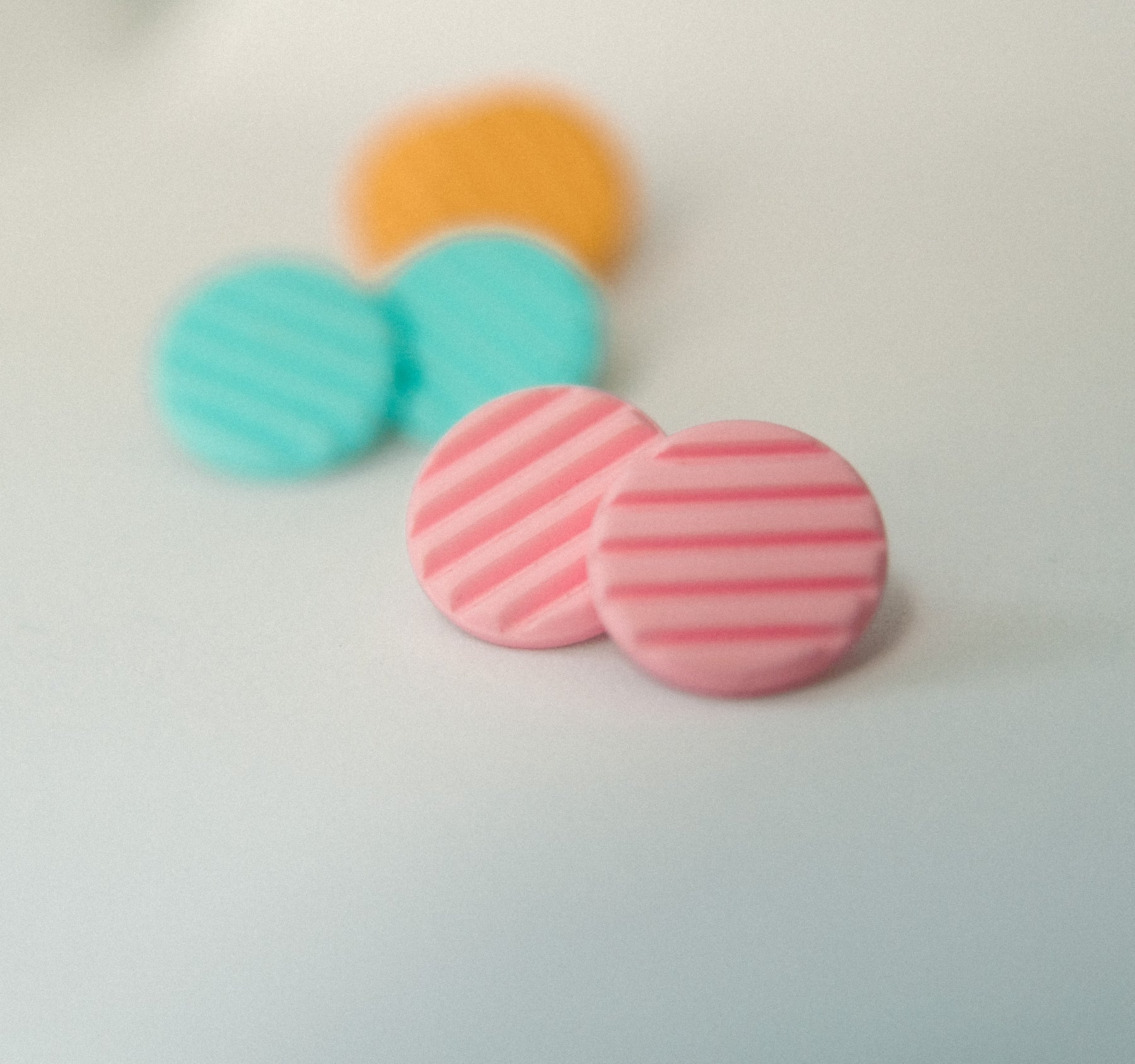 Ribbed Stud Earrings