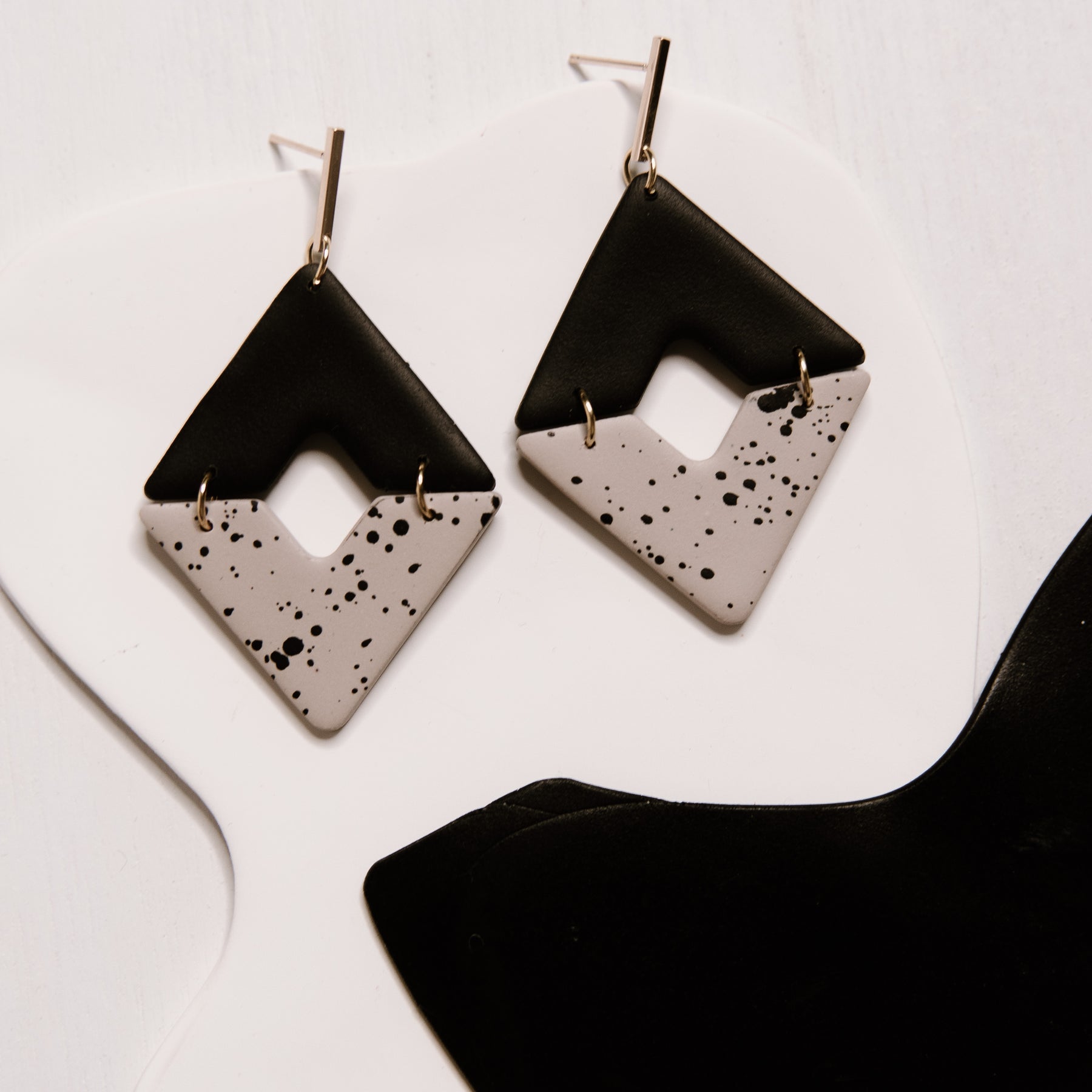 Paint Splatter Drop Earrings