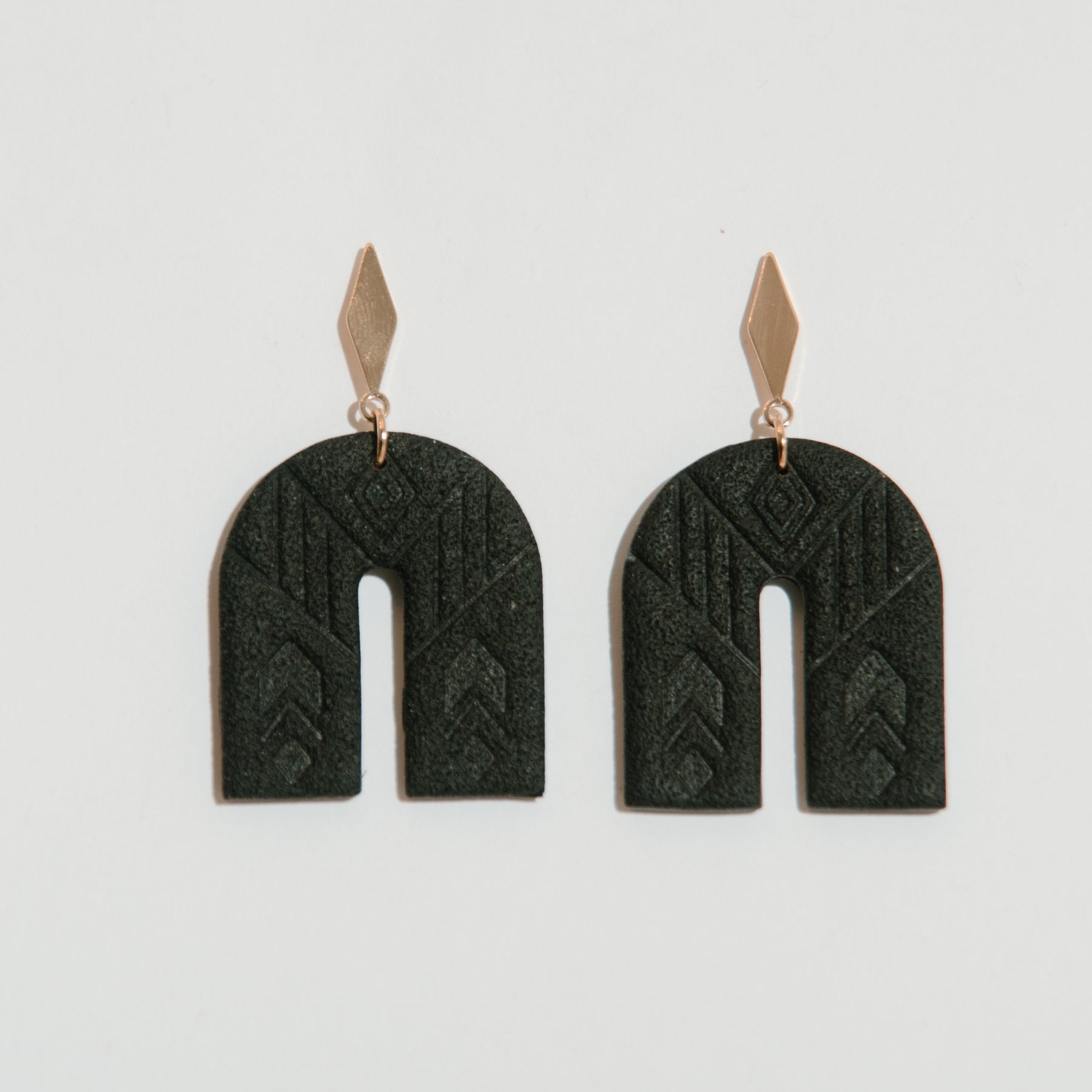 Arched Aztec Dangle Earrings