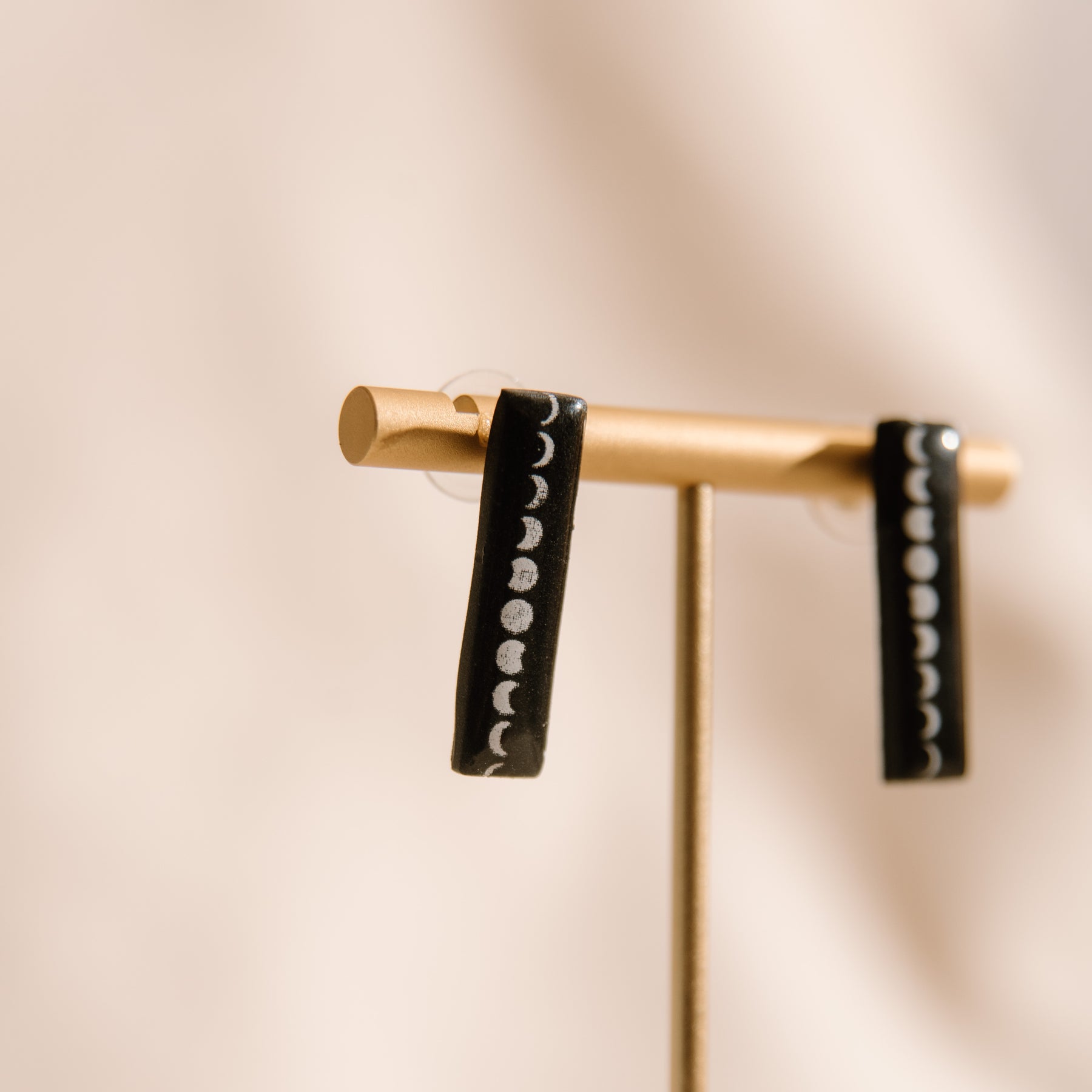 Moon Phase Stud Earrings