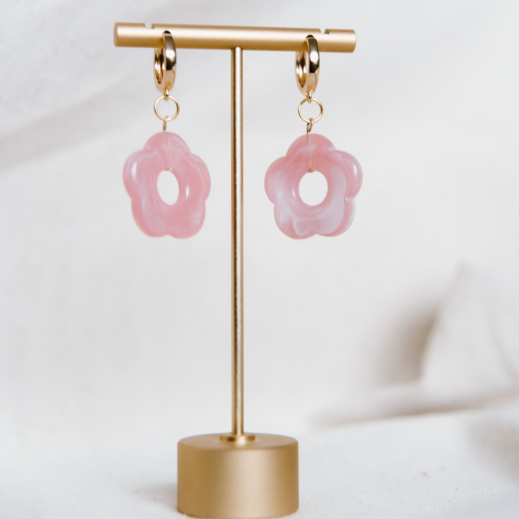 Acrylic Floral Drop Earrings