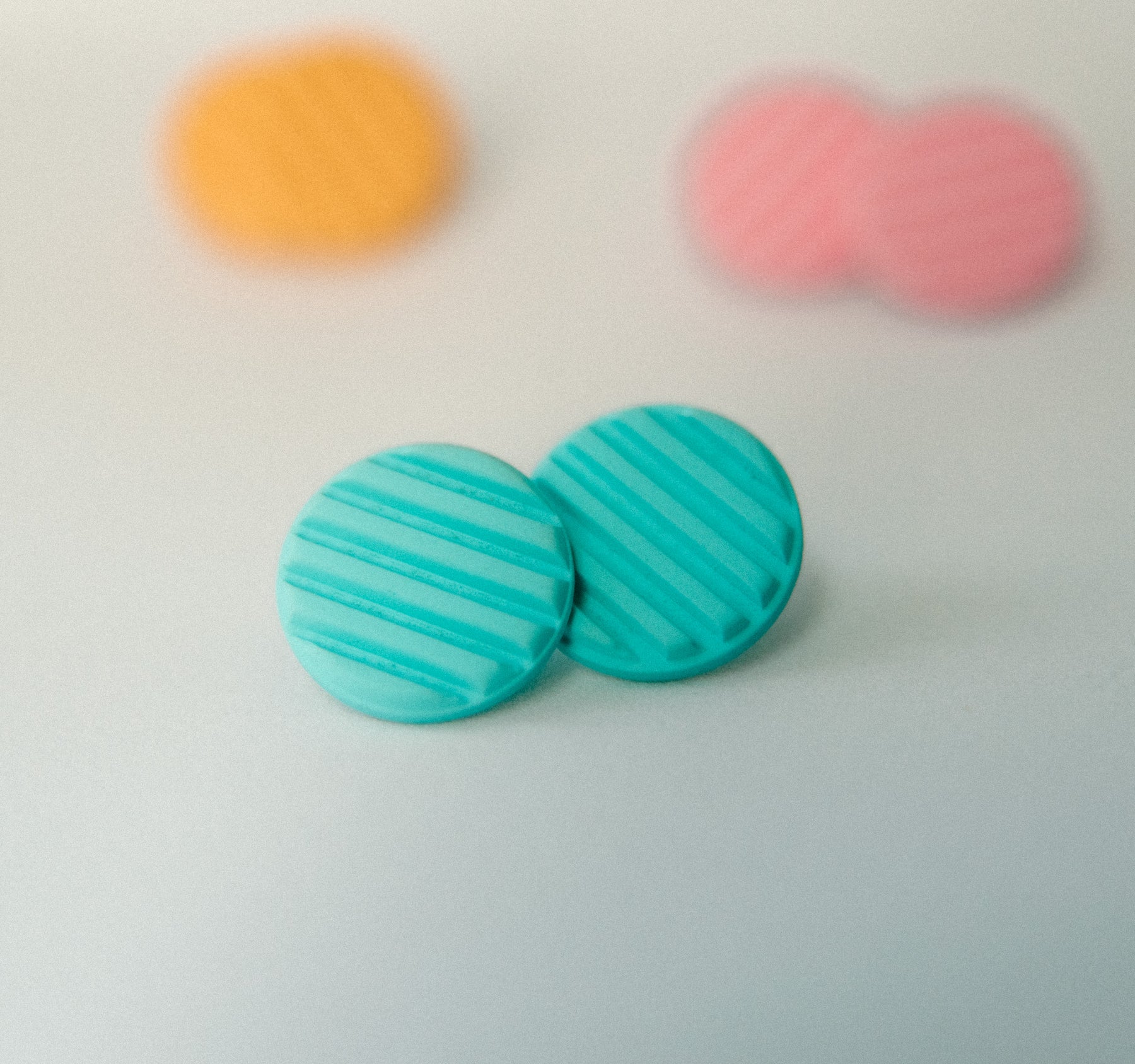 Ribbed Stud Earrings