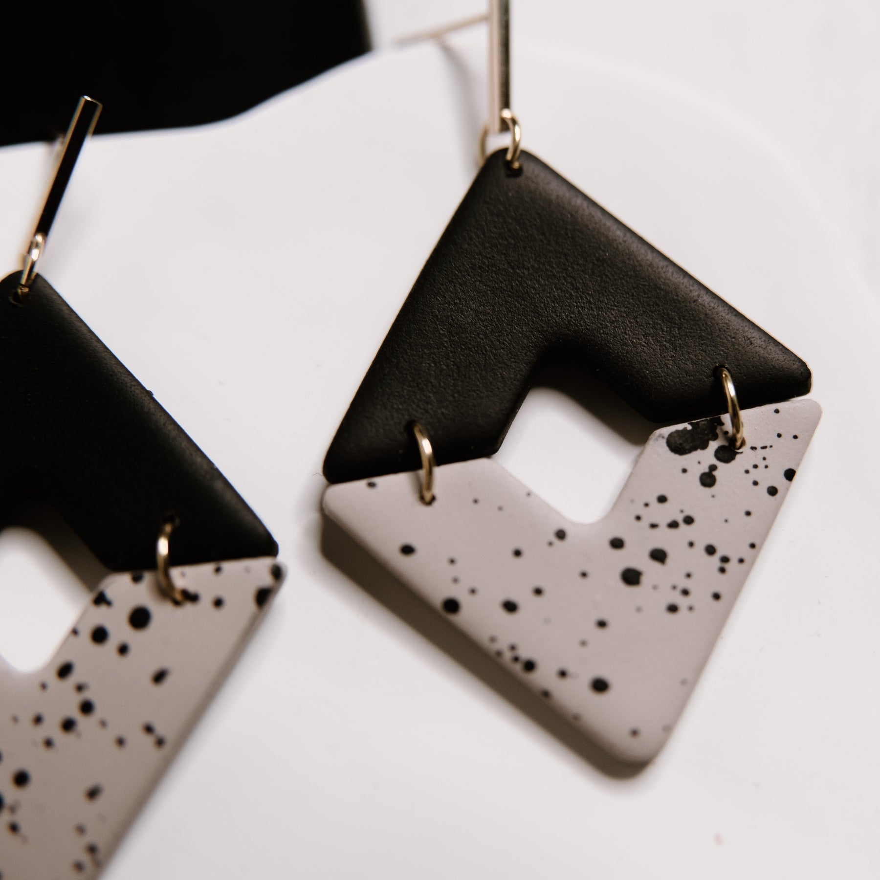 Paint Splatter Drop Earrings