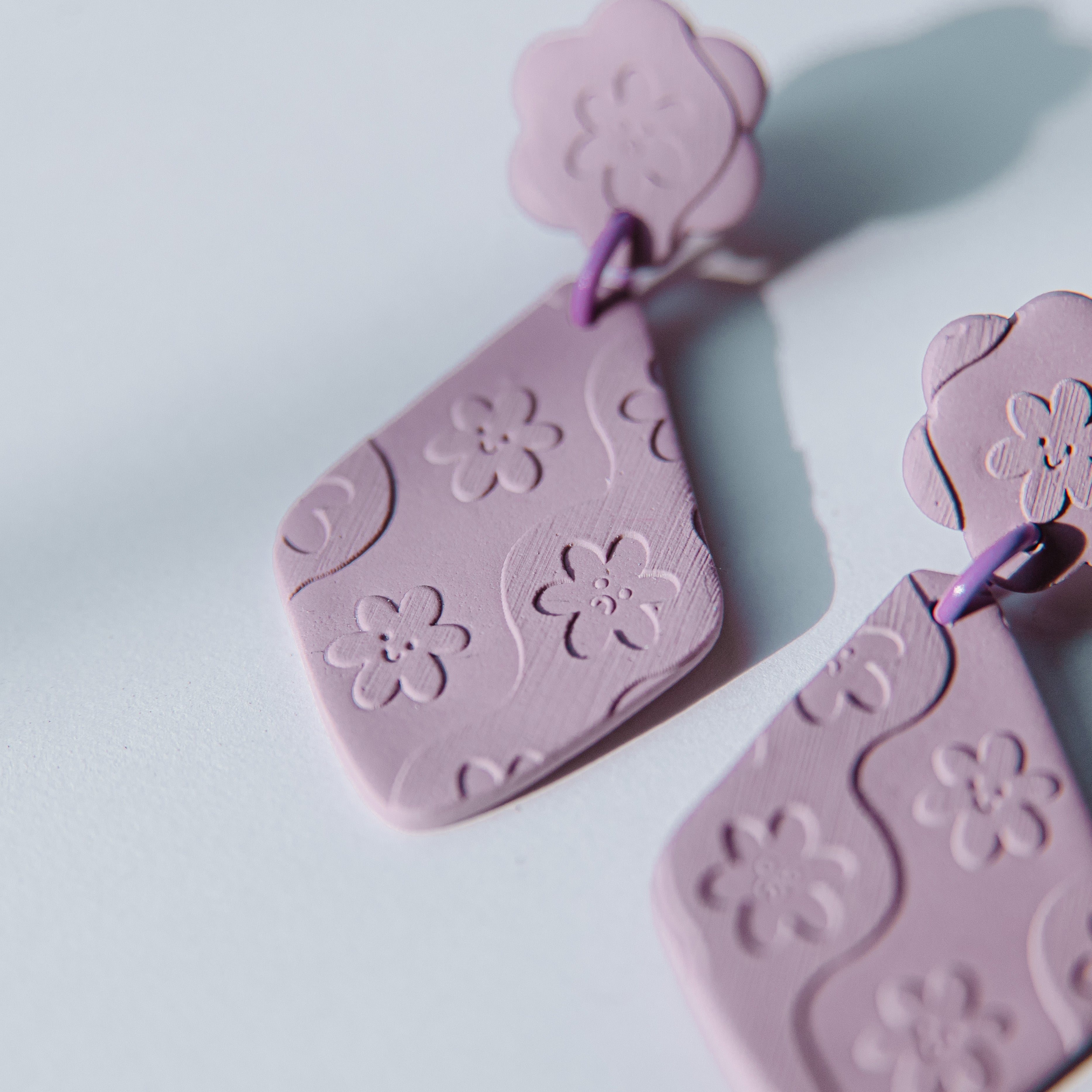 Moody Lilac Dangle Earrings