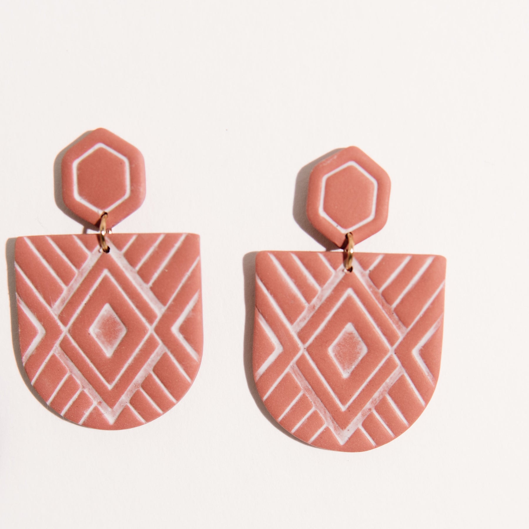 Southwest-Inspired Stamped Dangle Earrings
