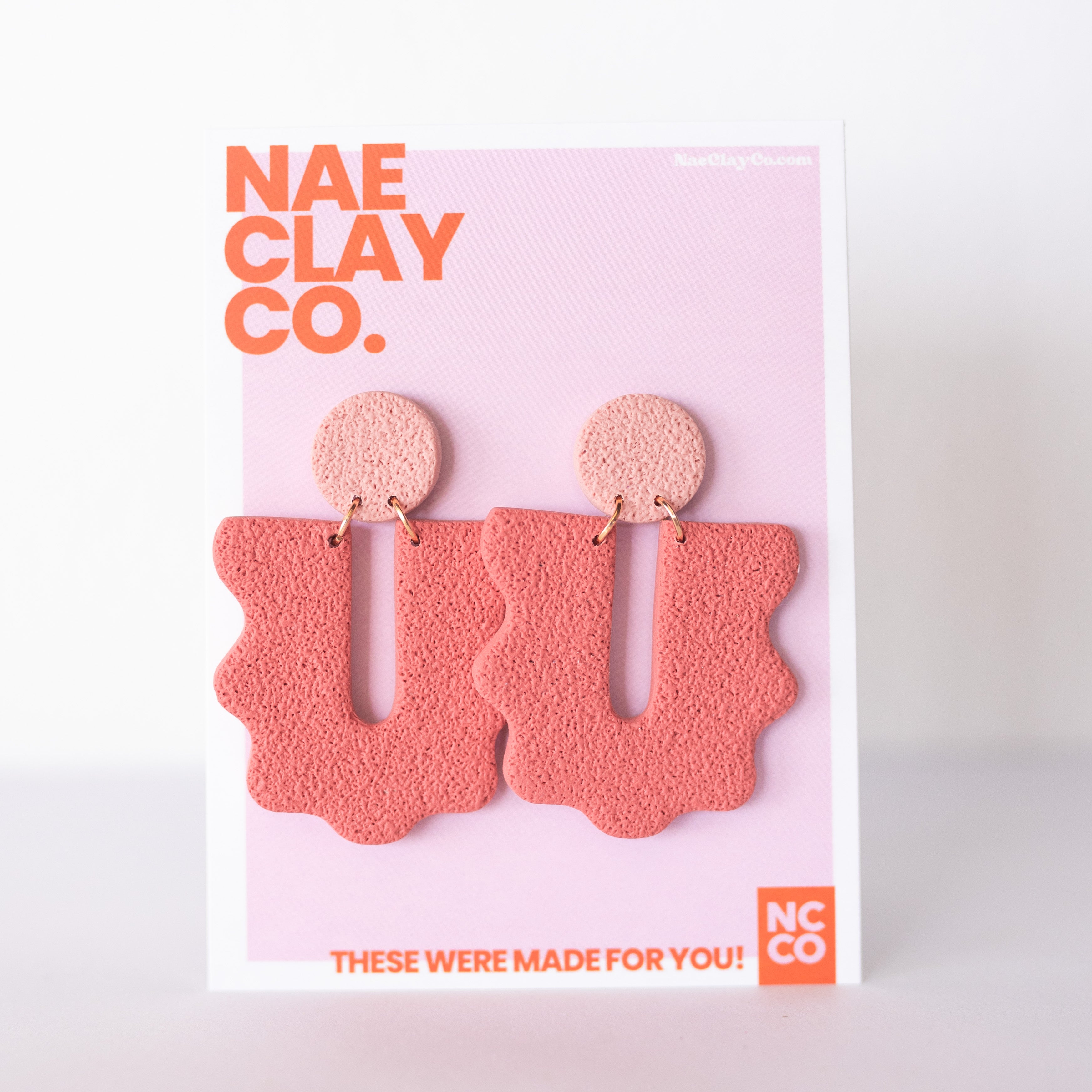 Coral Sponge Cake Earrings