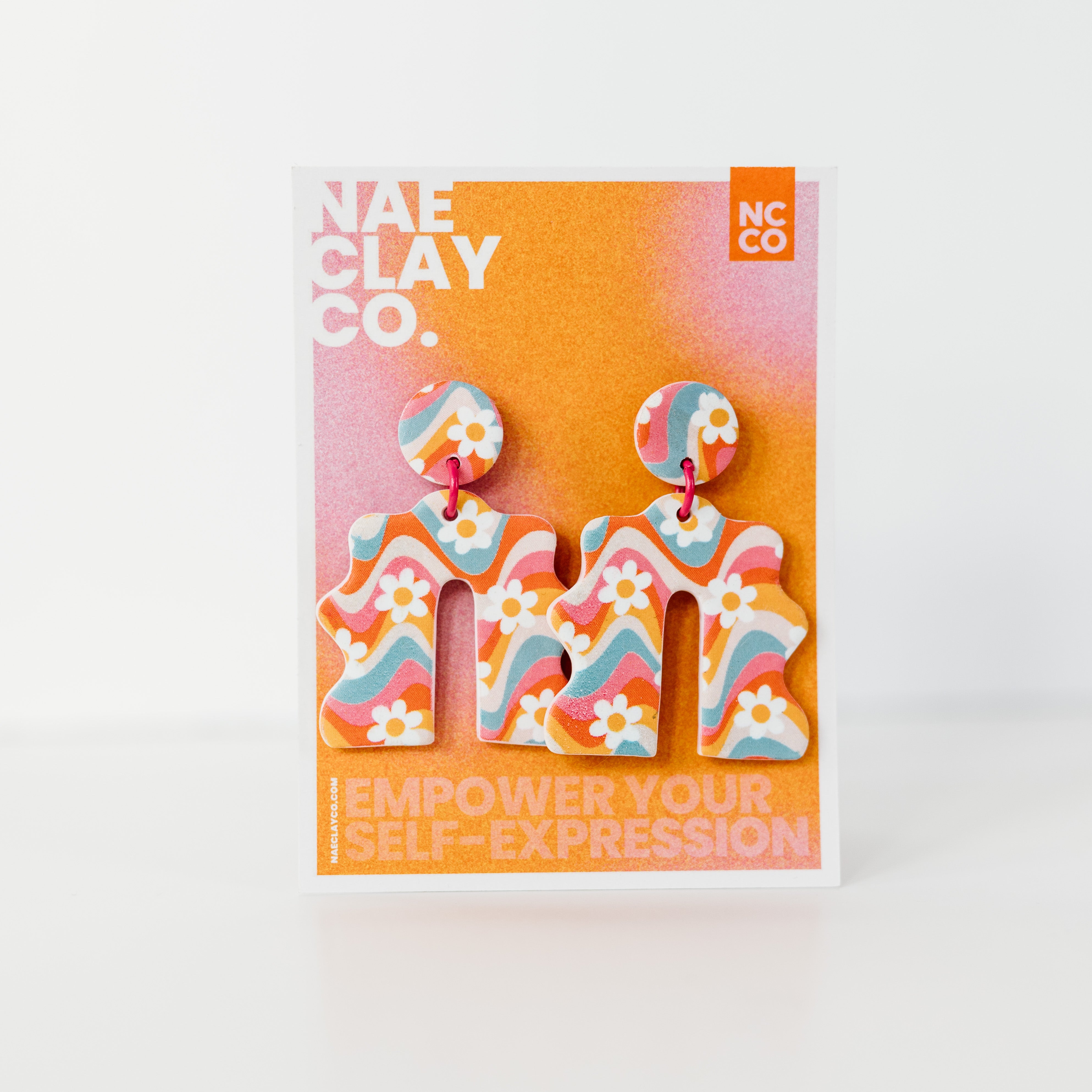 Groovy Rainbow and Daisy Earrings