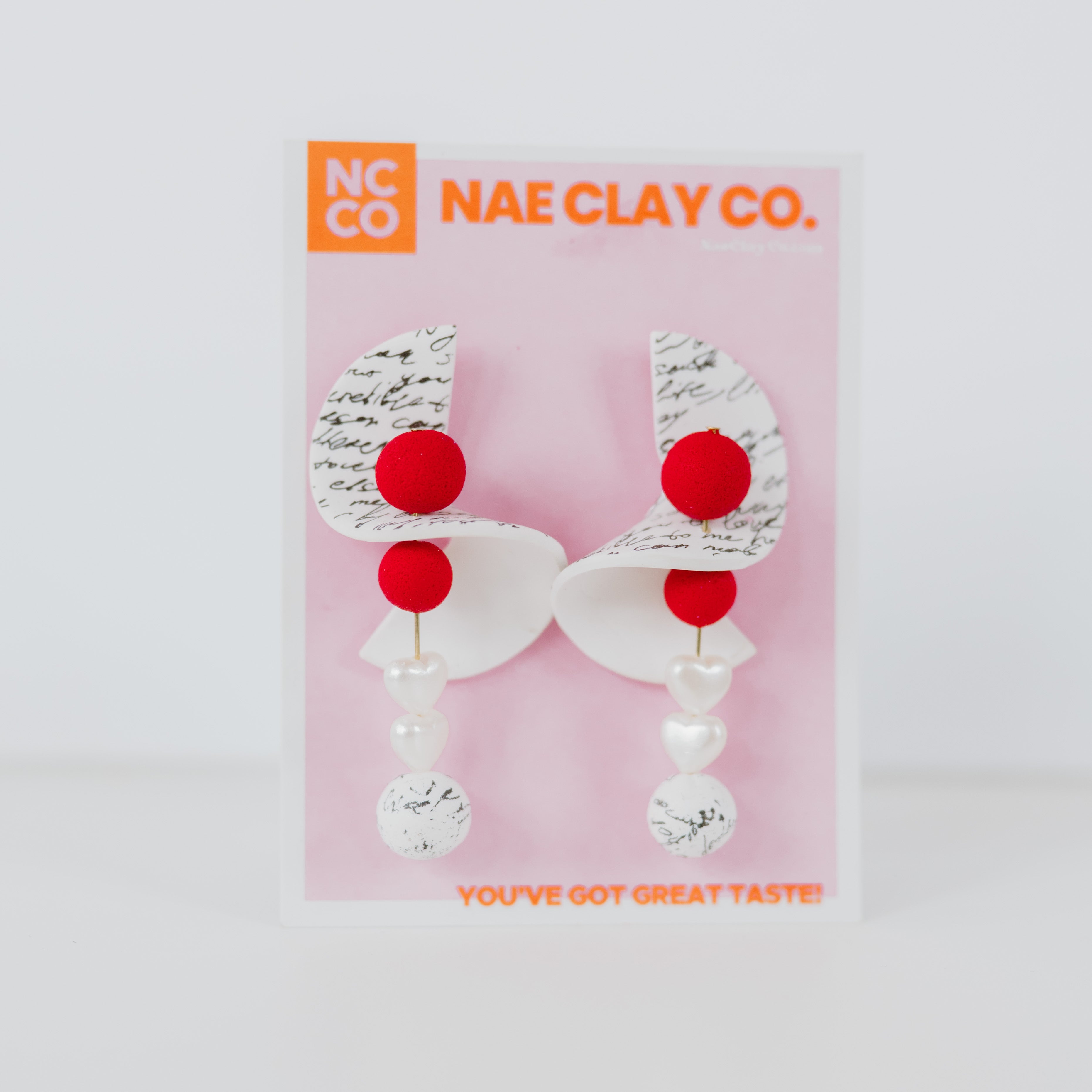 Dimensional Scripted Swirl Earrings