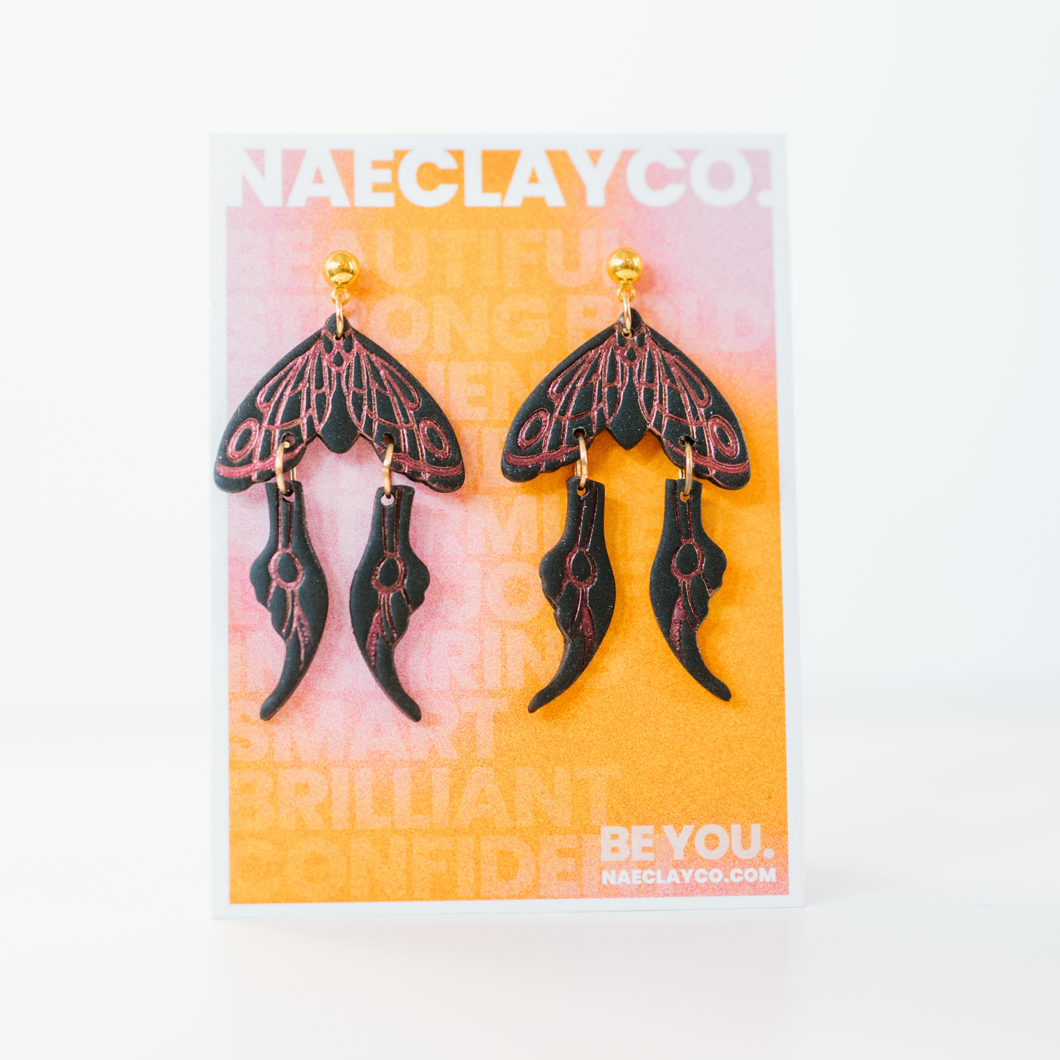 Mystic Moth Dangle Earrings
