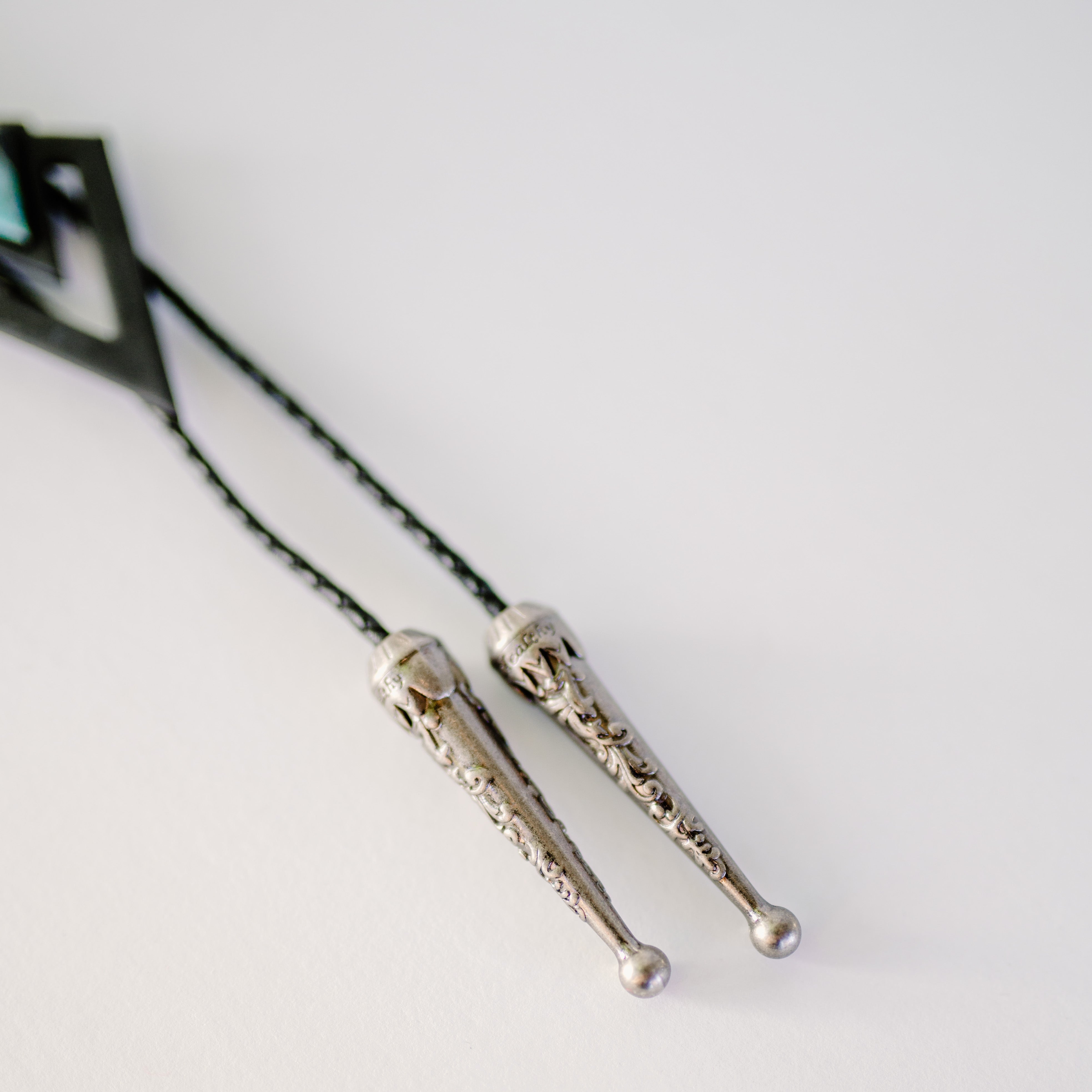 Black and Turquoise Stone Bolo